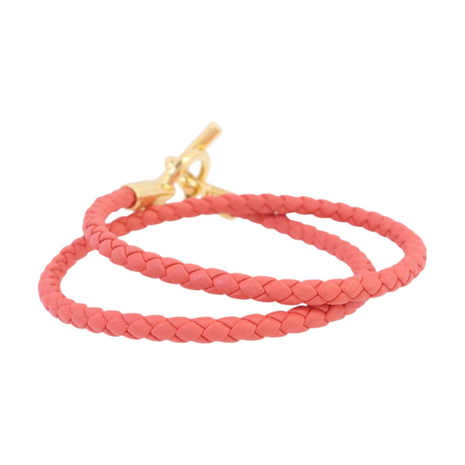 HERMES Swift皮革Glenan Double Tour Bracelet金扣手鏈