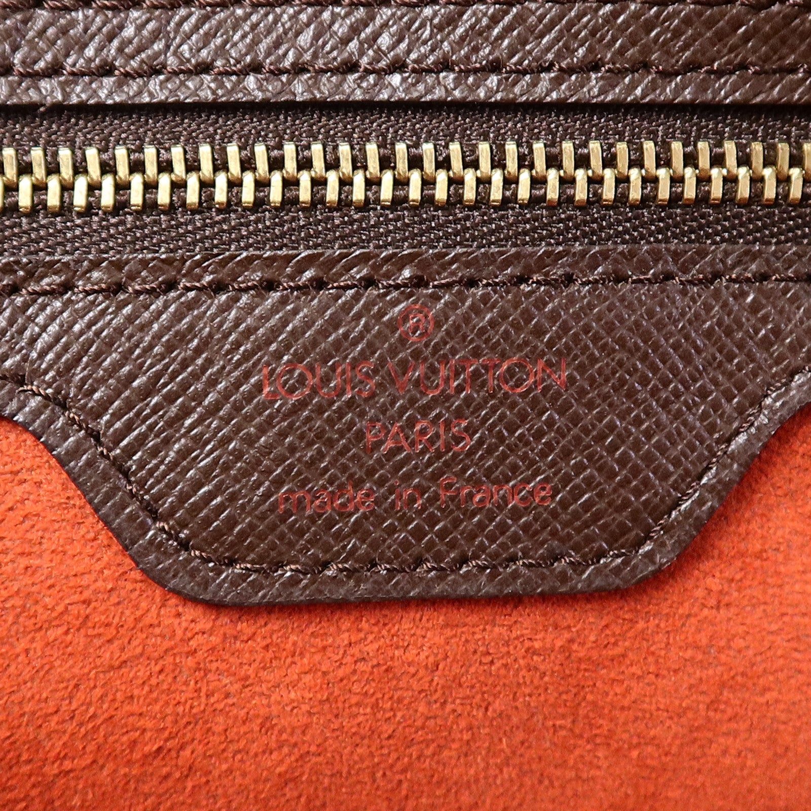 LOUIS VUITTON Damier Triana金扣手挽袋