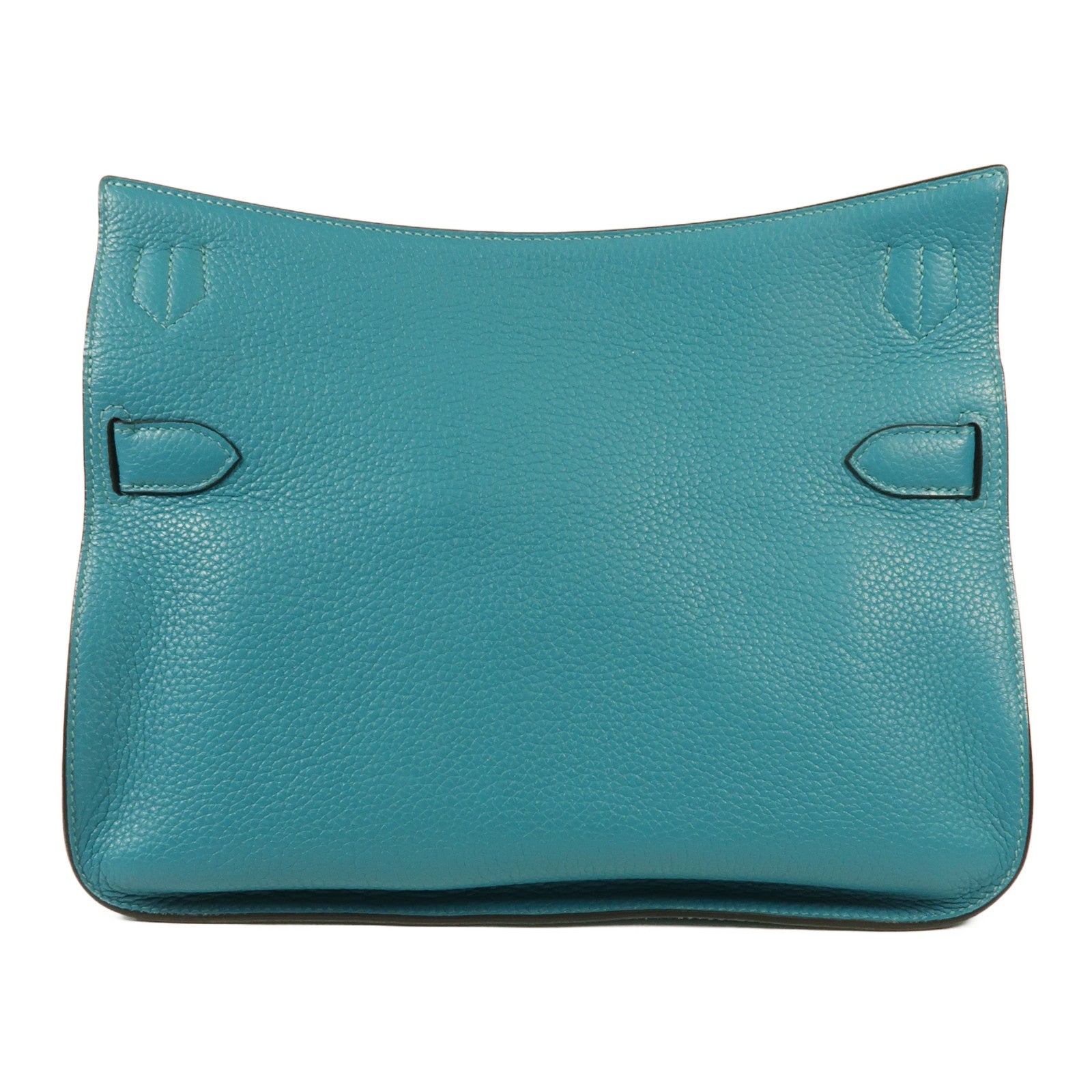 HERMES Clemence皮革Jypsiere 31銀扣肩背袋Bleu Lin