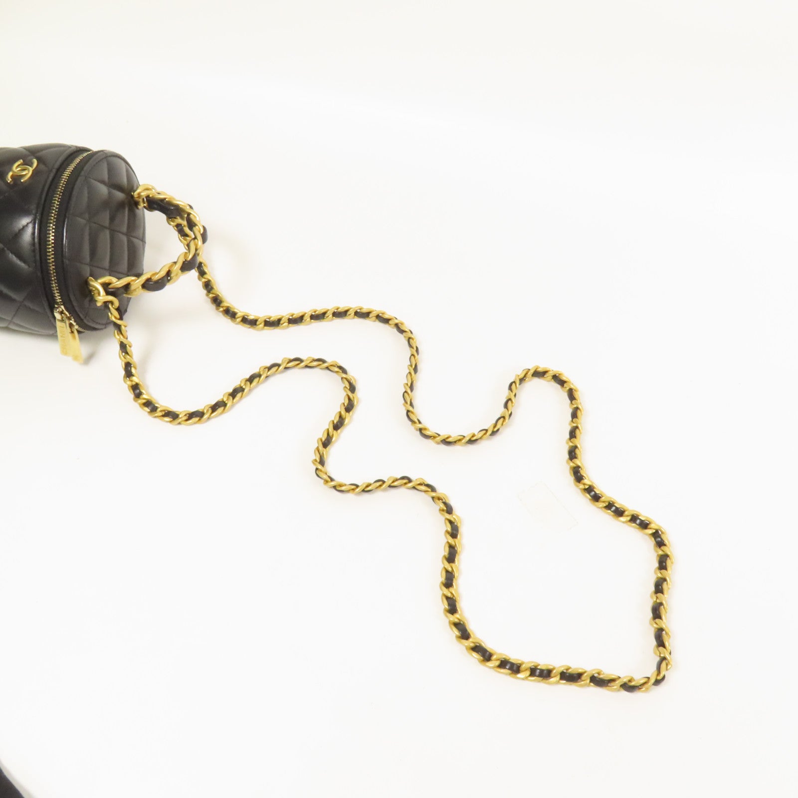 CHANEL 【激減優惠】牛皮皮革Chain Shoulder金扣手挽肩背兩用袋