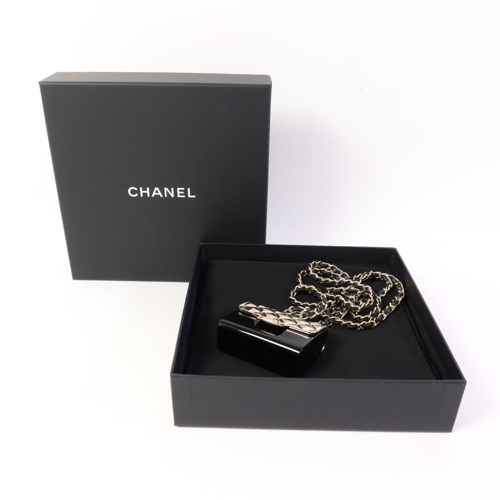CHANEL PVC/金屬Handbag Necklace項鍊