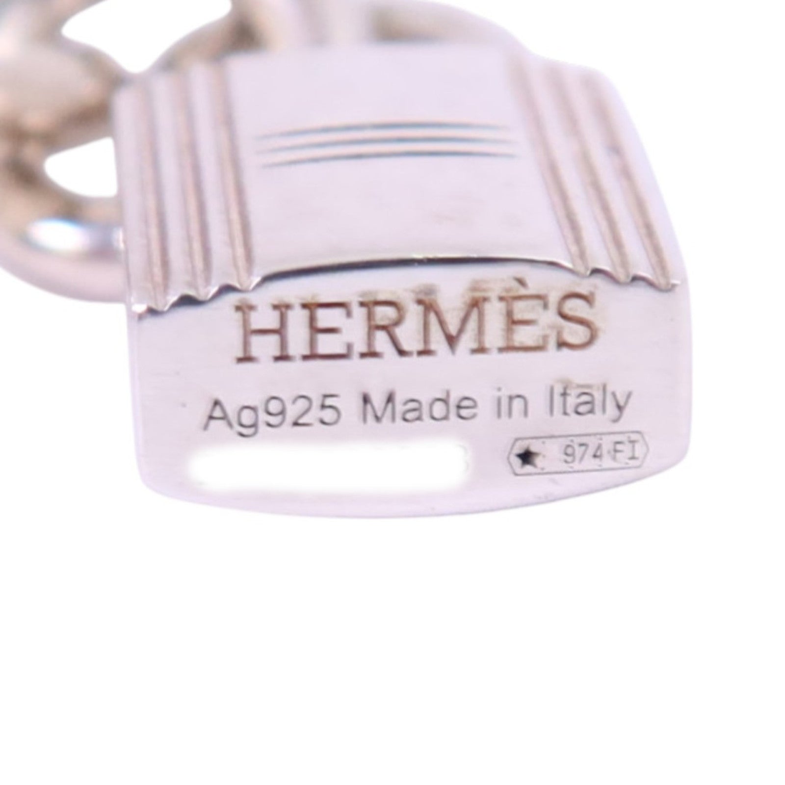 HERMES 925純銀Kelly Cardenas Necklace銀扣項鏈
