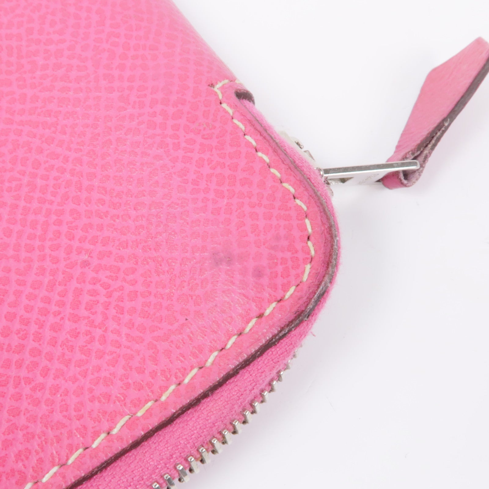 HERMES Epsom皮革Wallet銀扣錢包Rose Tyrien