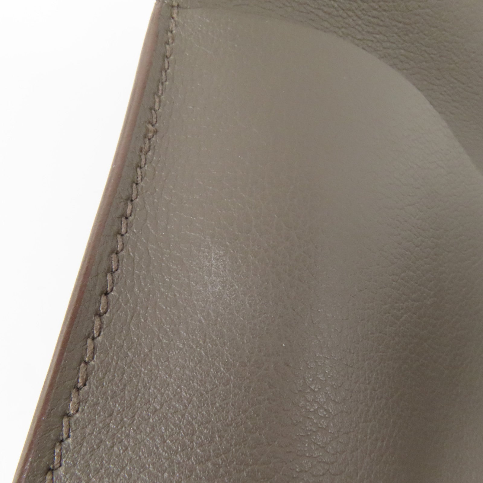 HERMES Evercolor皮革Halzan 25金扣手挽肩背兩用袋Etain