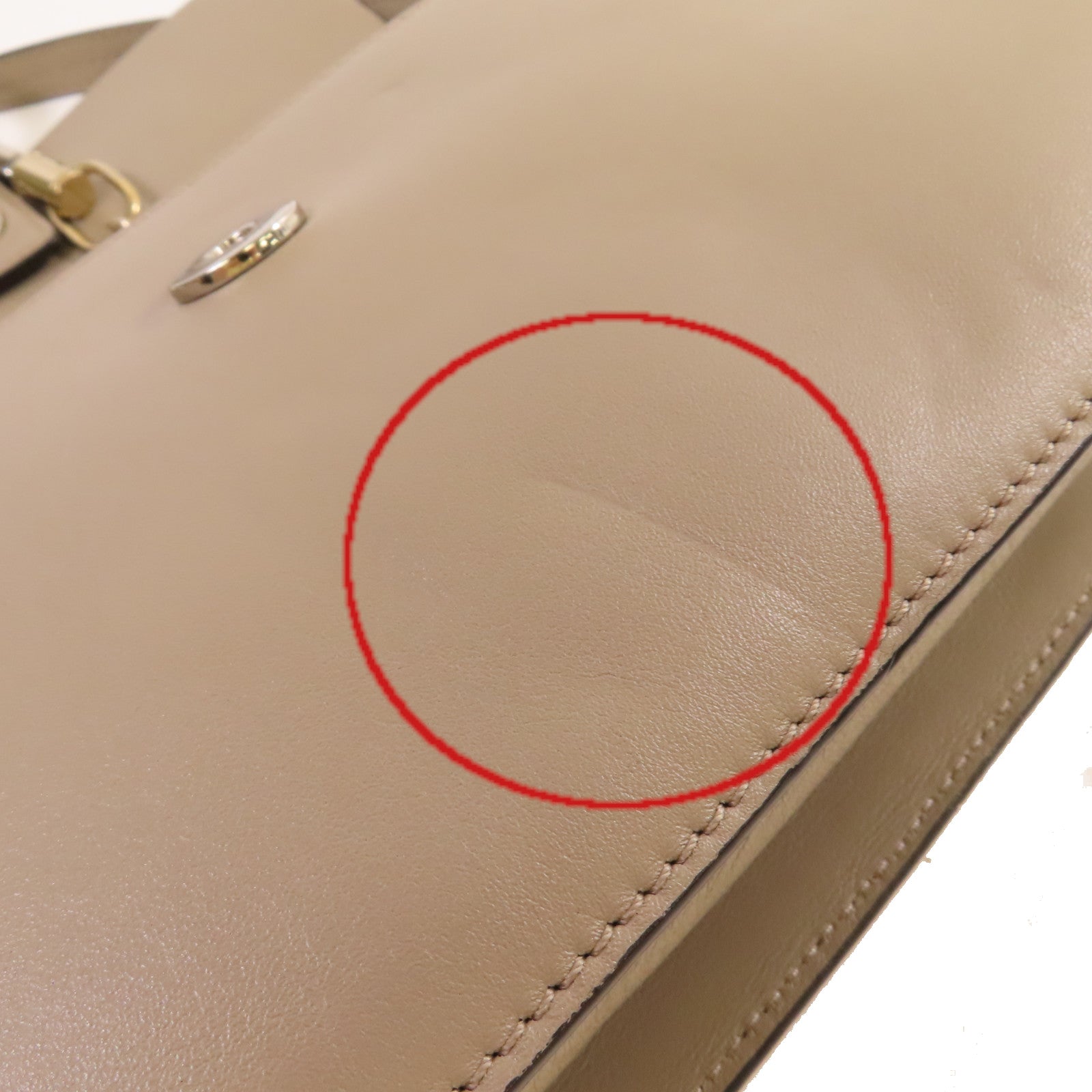 Chloe 牛皮皮革/麂皮皮革Faye Small Bag Shoulder Bag金扣鏈帶肩背袋灰色