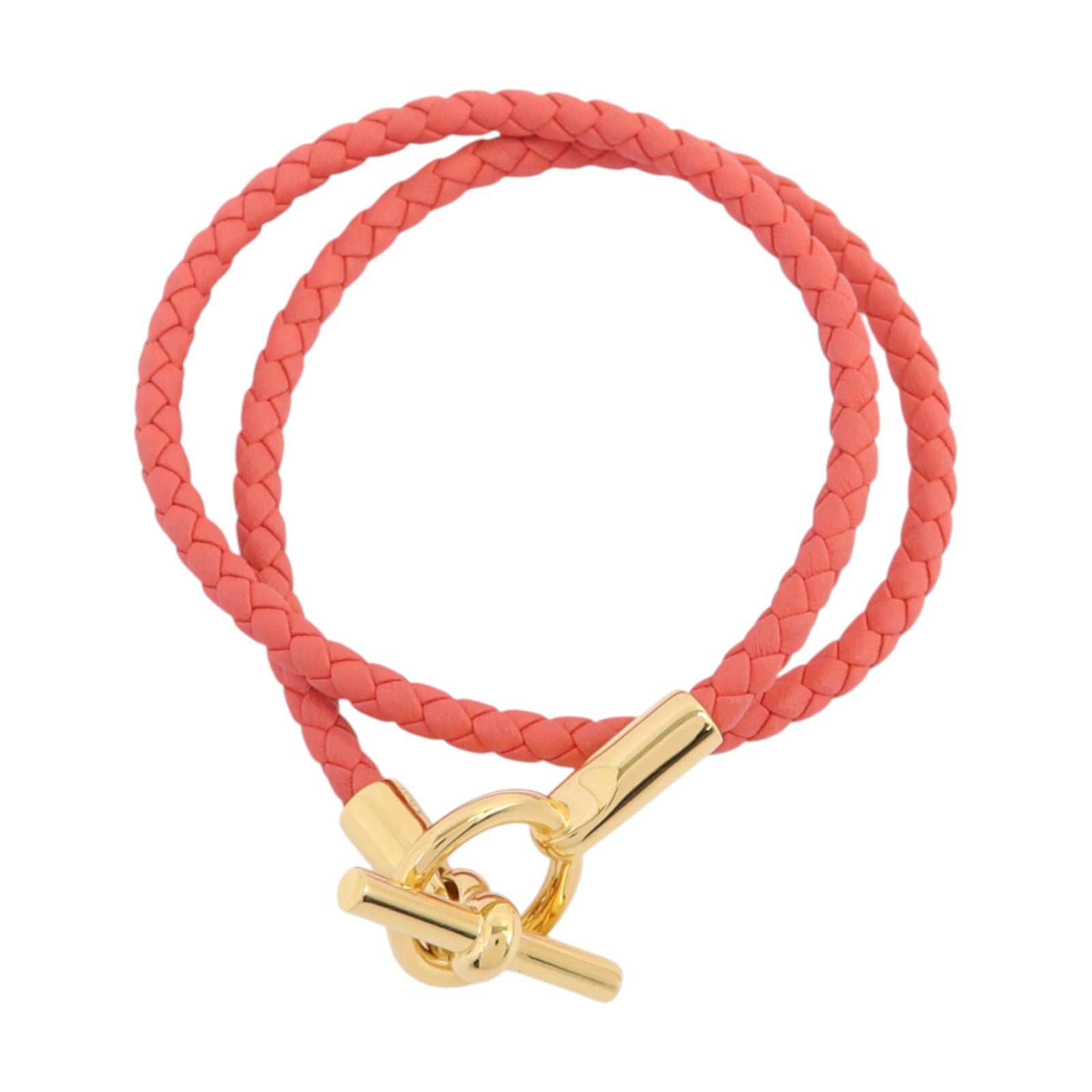 HERMES Swift皮革Glenan Double Tour Bracelet金扣手鏈