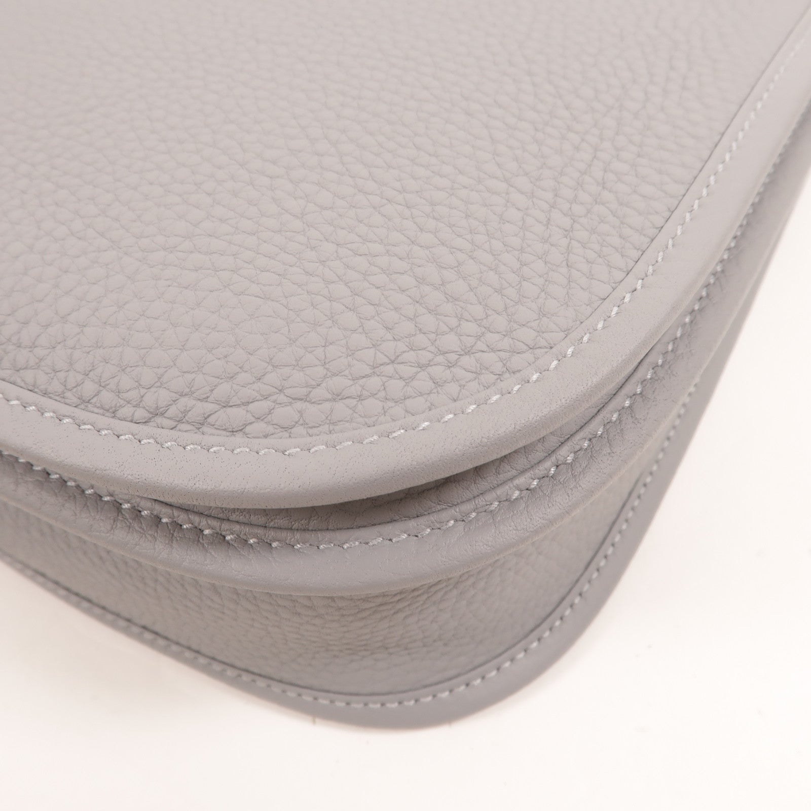 HERMES Clemence皮革Evelyne PM 肩背袋Bleu Brume