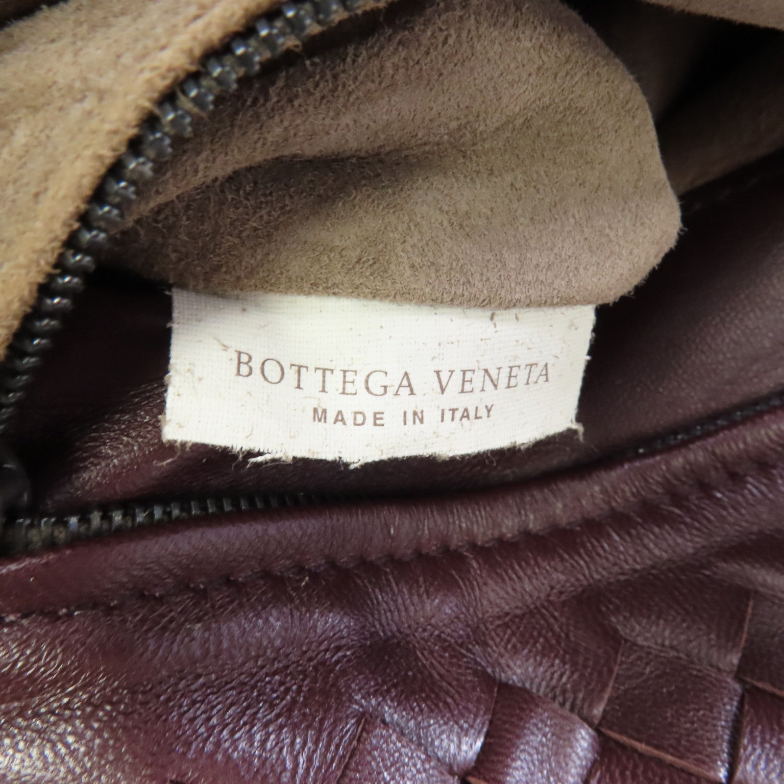 BOTTEGA VENETA 織紋皮革Handbag手挽袋棕色