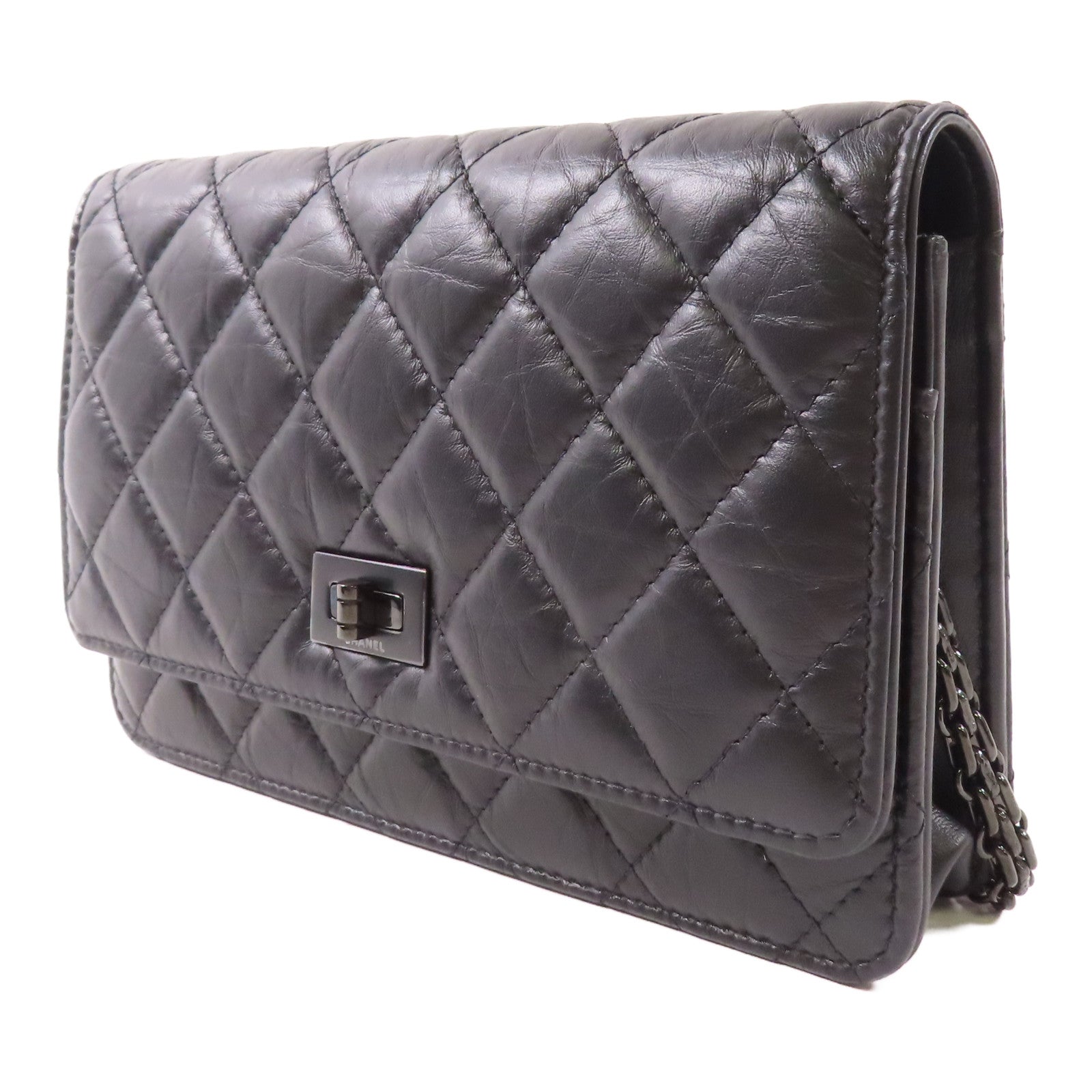 CHANEL 【激減優惠】牛皮皮革2.55 WOC Wallet On Chain鏈帶肩背袋