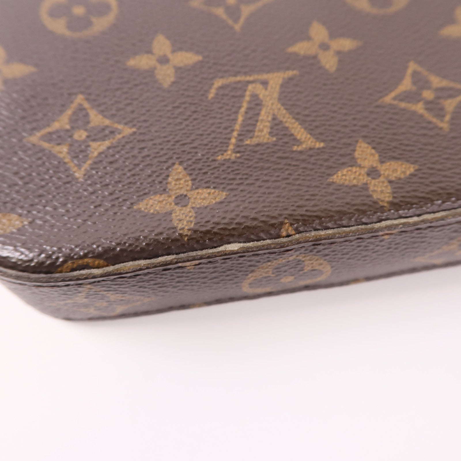 LOUIS VUITTON LV GHW Pochette Felicie Chain Shoulder Bag M61276 Monogram Brown