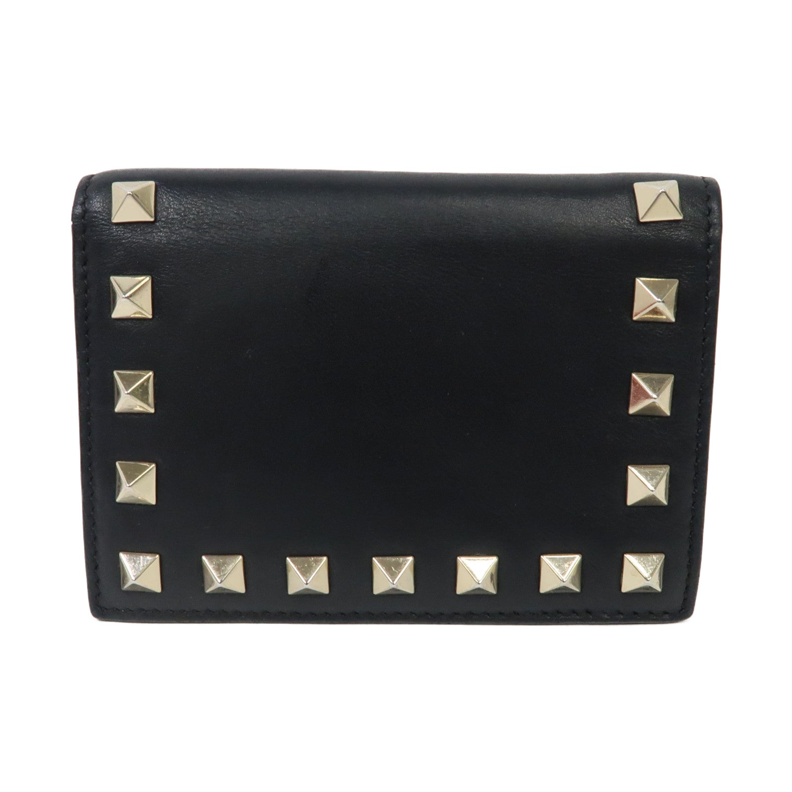 Valentino 牛皮皮革Rockstud Wallet錢包黑色