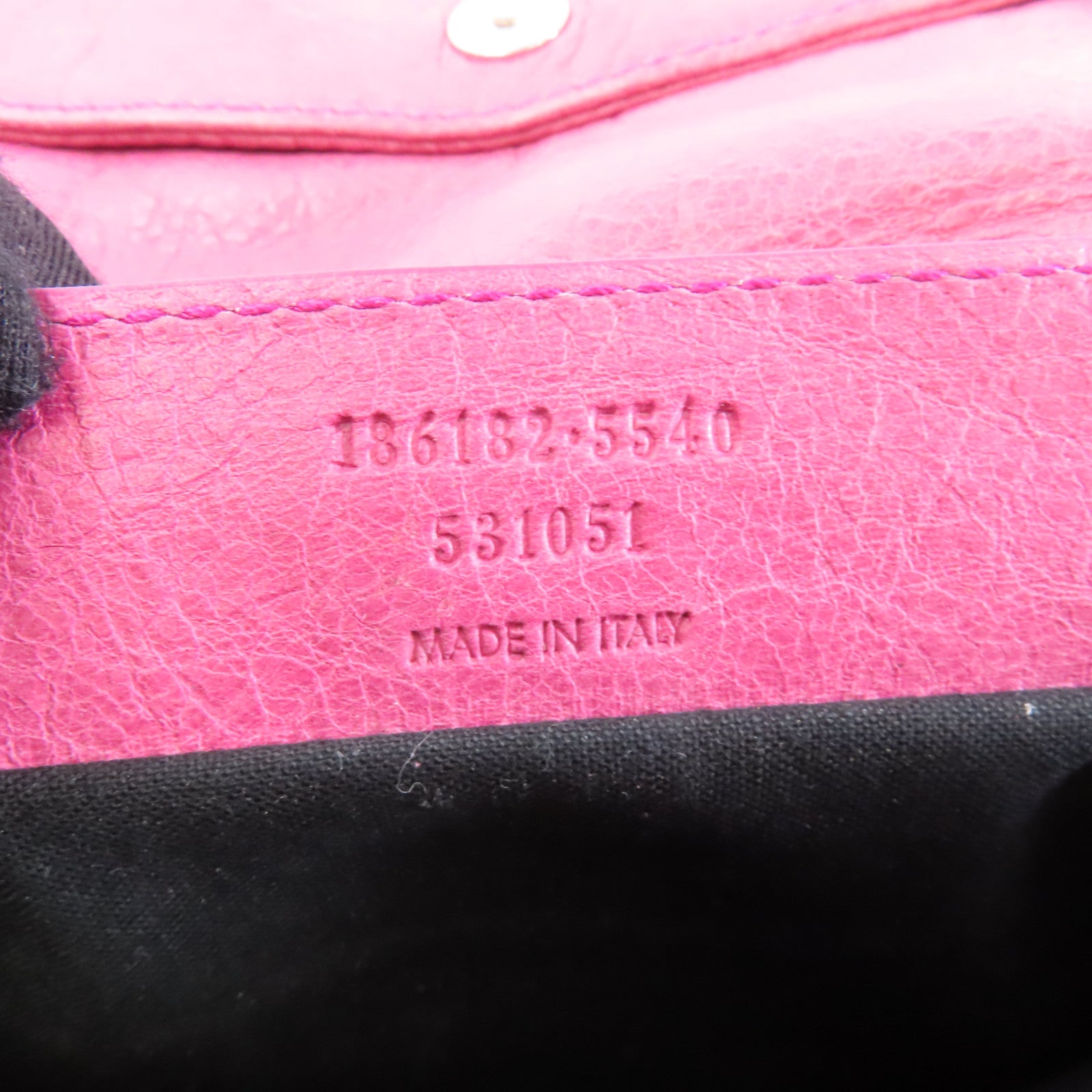 BALENCIAGA 牛皮皮革Clutch Bag銀扣手拿包粉紅色
