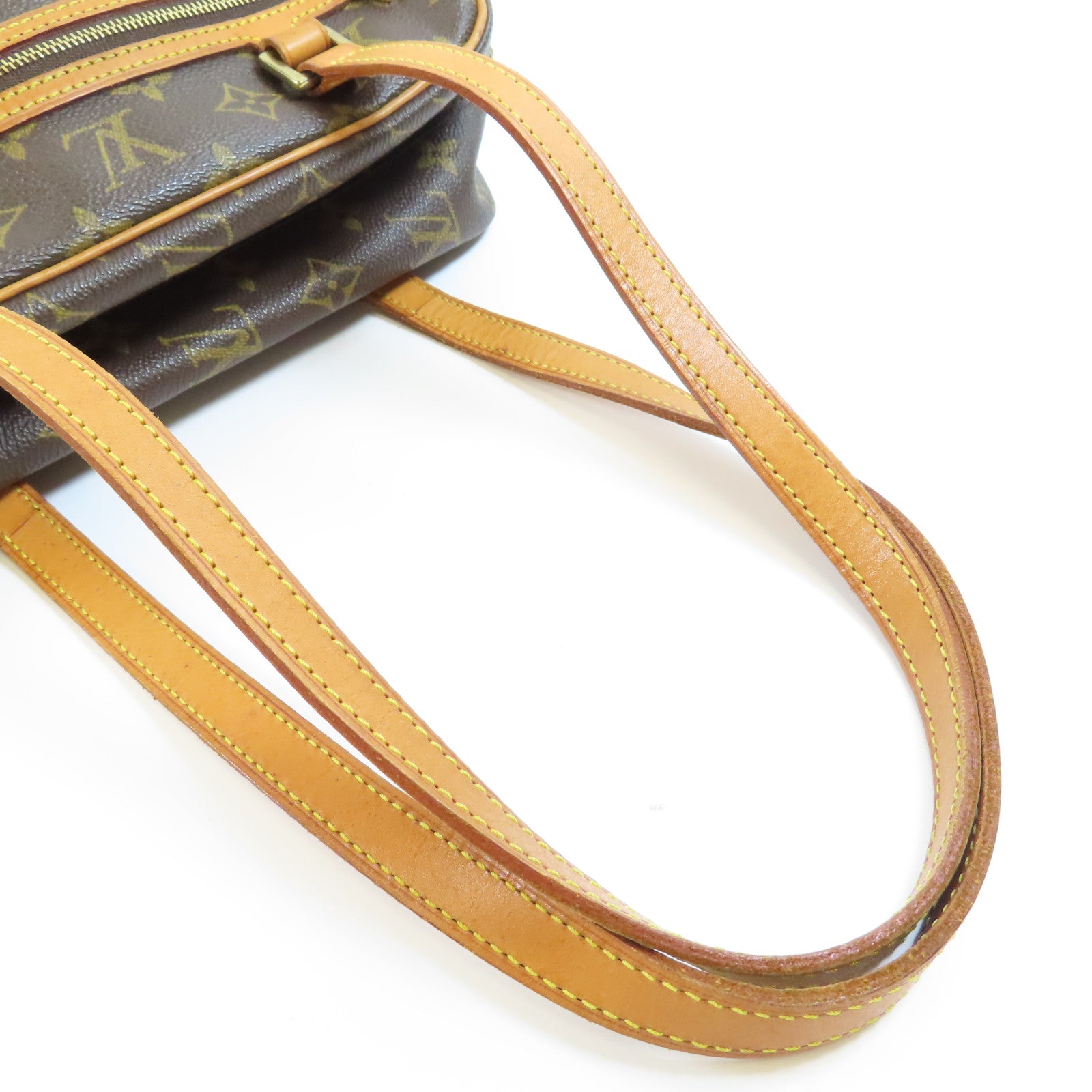 LOUIS VUITTON Monogram Cite金扣肩背袋棕色