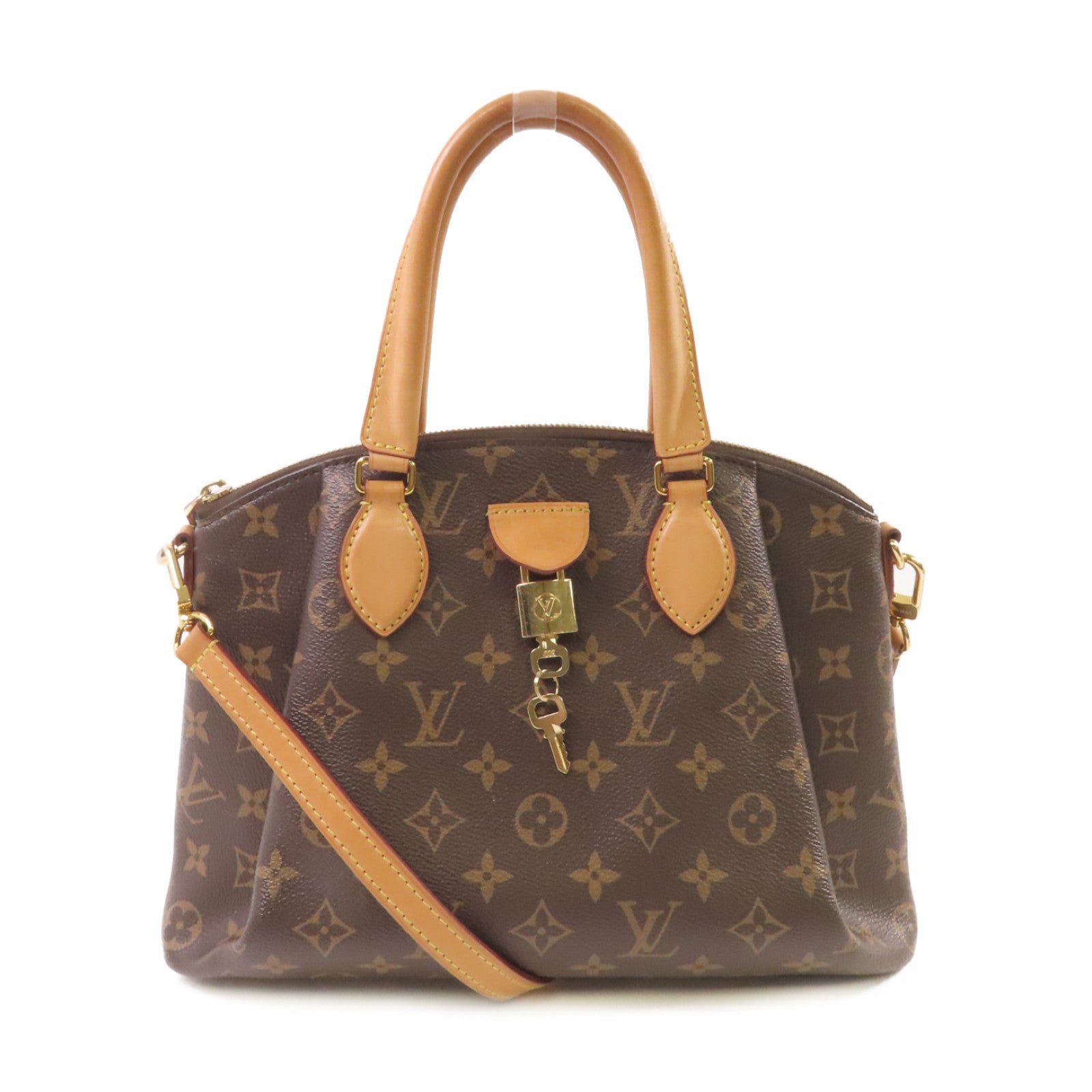 LOUIS VUITTON Monogram Boetie PM 2WayTote Bag金扣手挽肩背兩用袋啡色