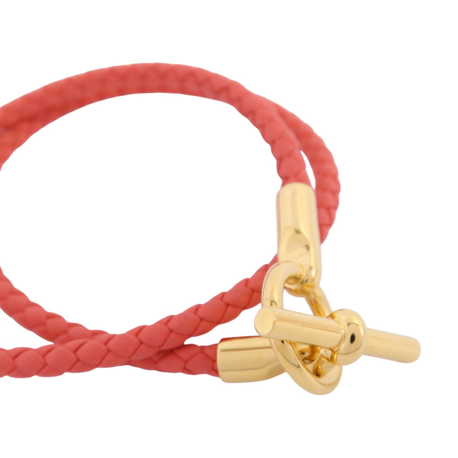 HERMES Swift皮革Glenan Double Tour Bracelet金扣手鏈