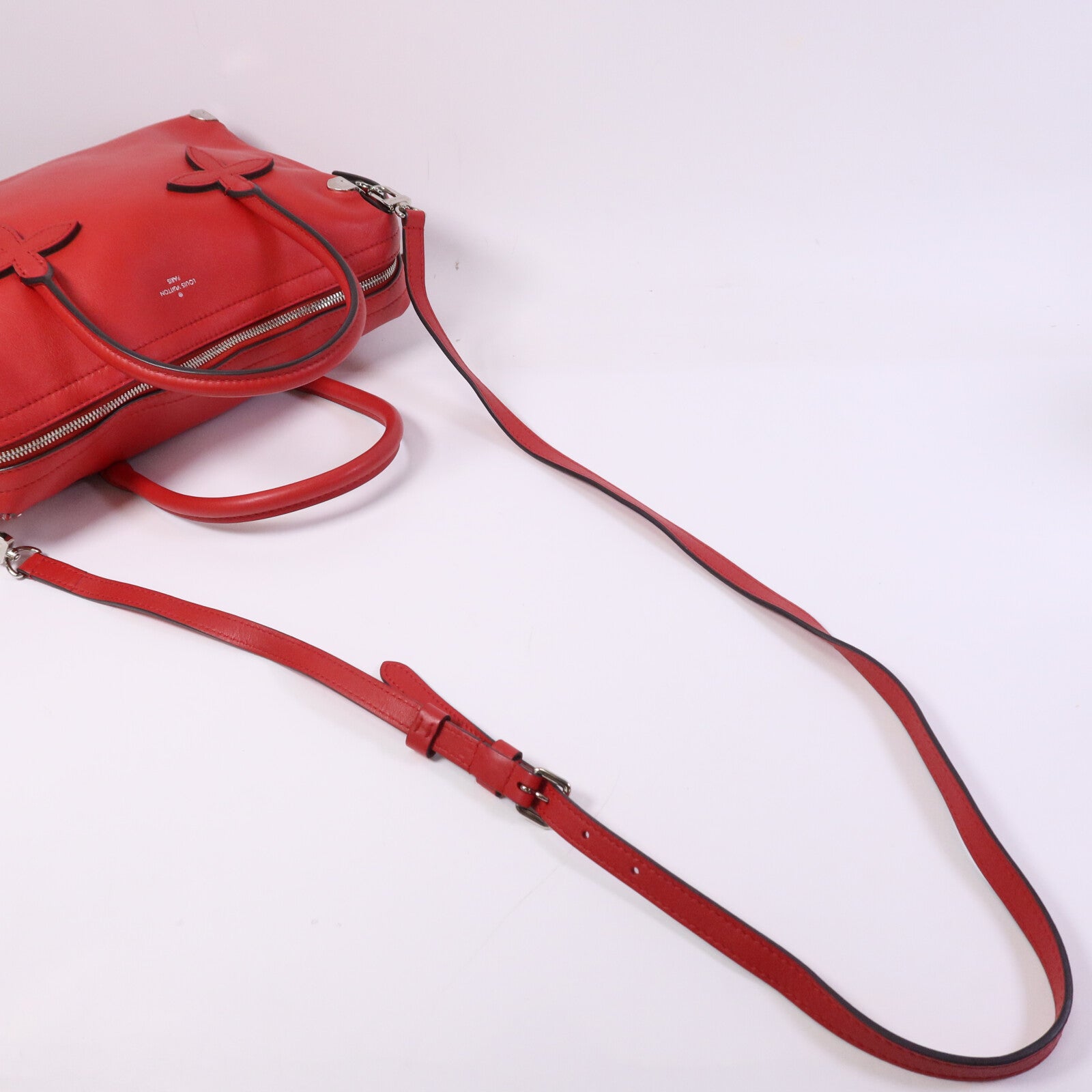 LOUIS VUITTON 牛皮皮革Garance銀扣手挽肩背兩用袋