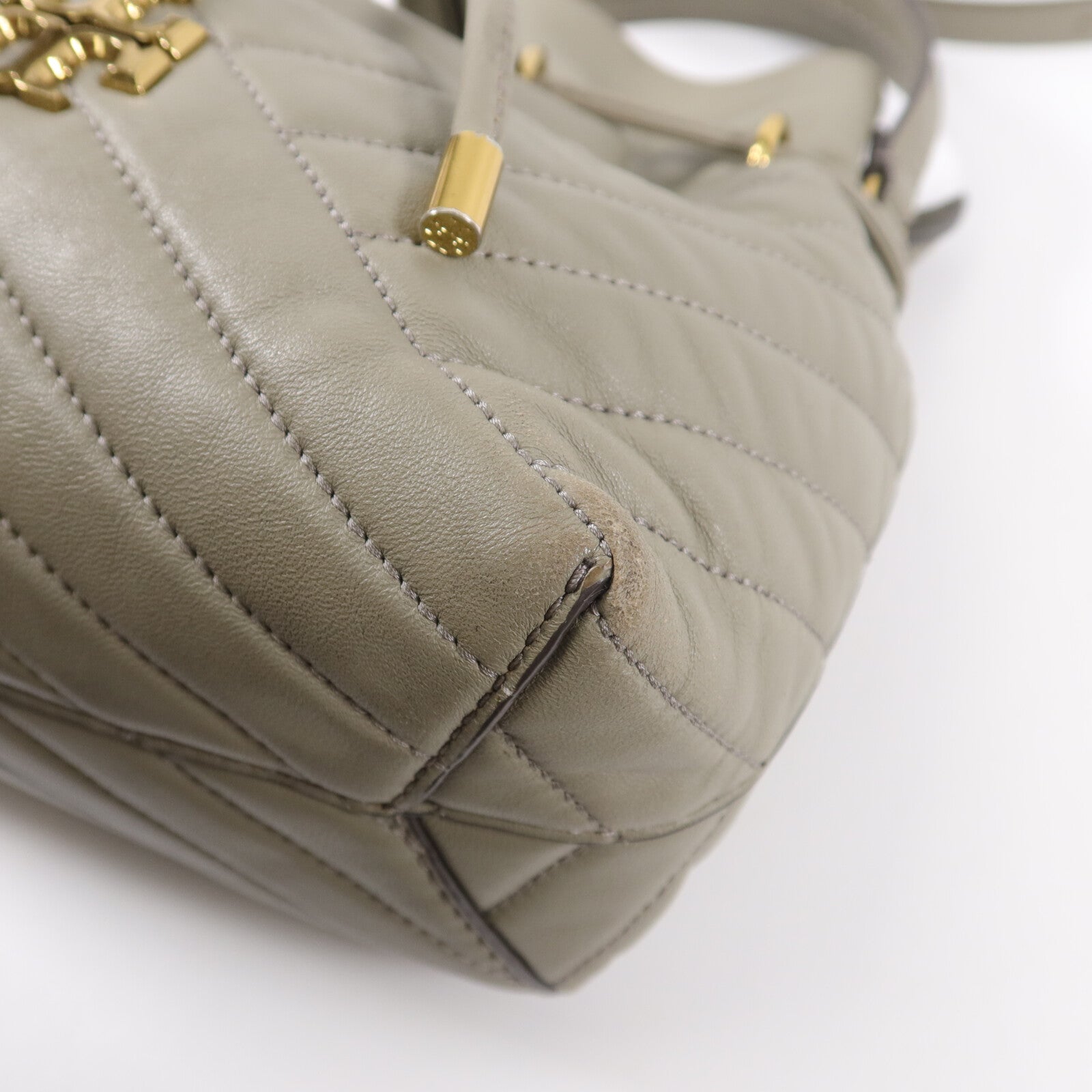 Tory Burch 羊皮皮革Kira Chevron Bucket手挽肩背兩用袋