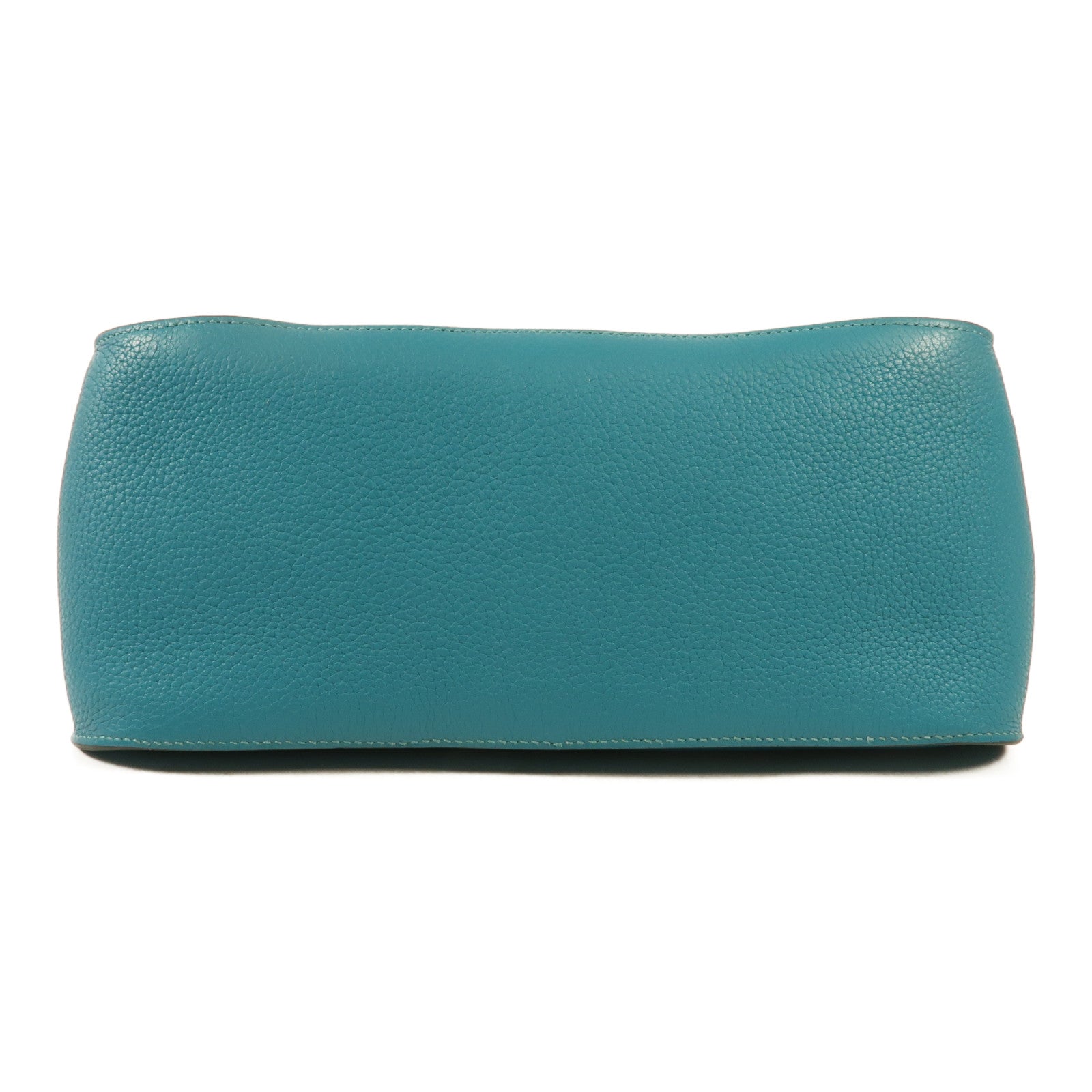 HERMES Clemence皮革Jypsiere 31銀扣肩背袋Bleu Lin