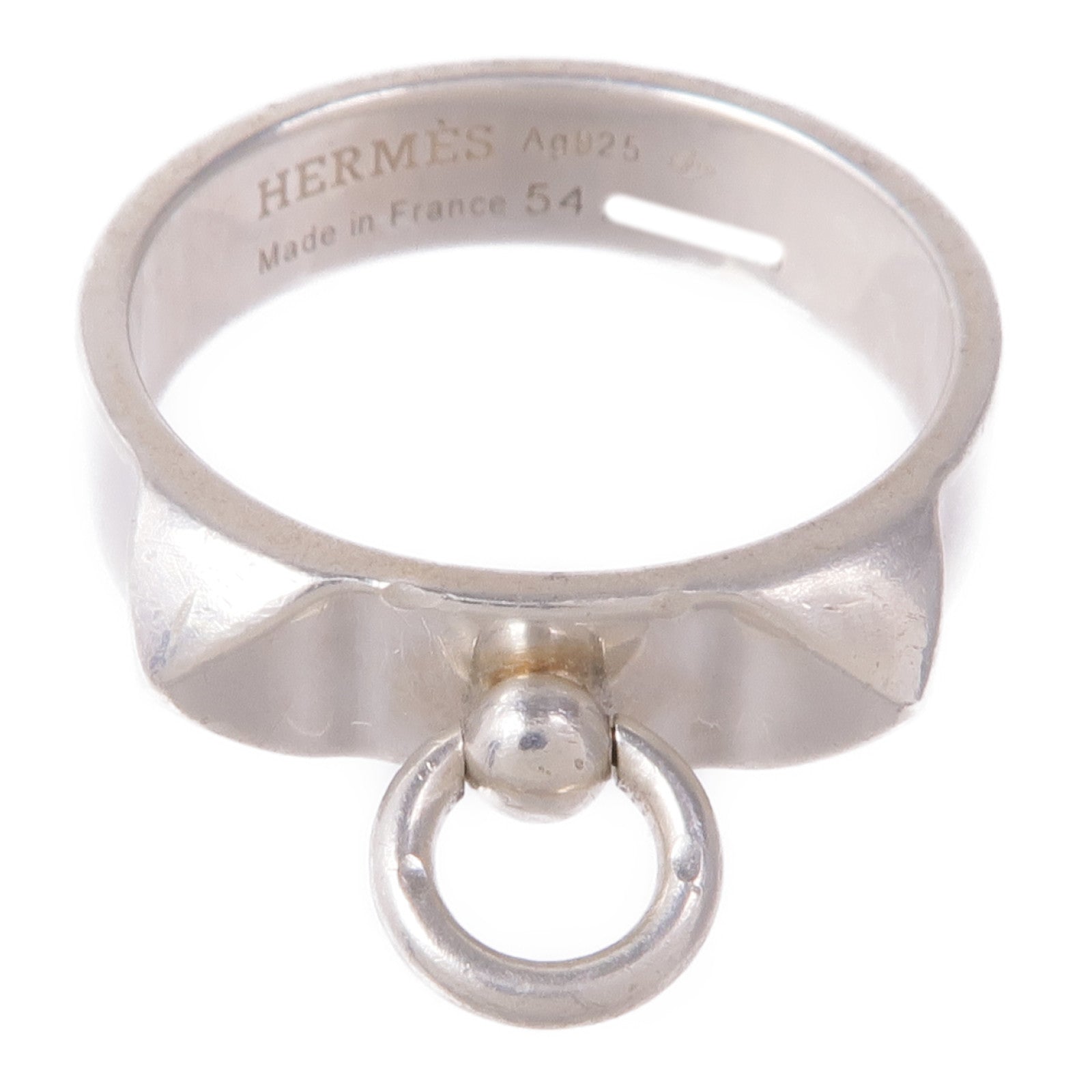 HERMES 925純銀Collier De Chien戒指US#6.75Hermes#54