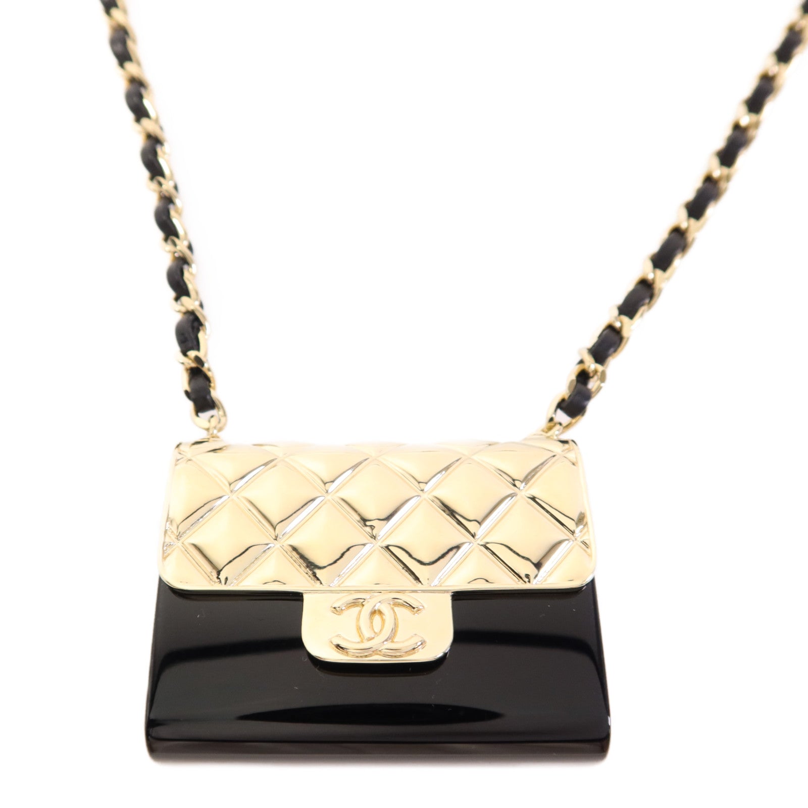 CHANEL PVC/金屬Handbag Necklace項鍊