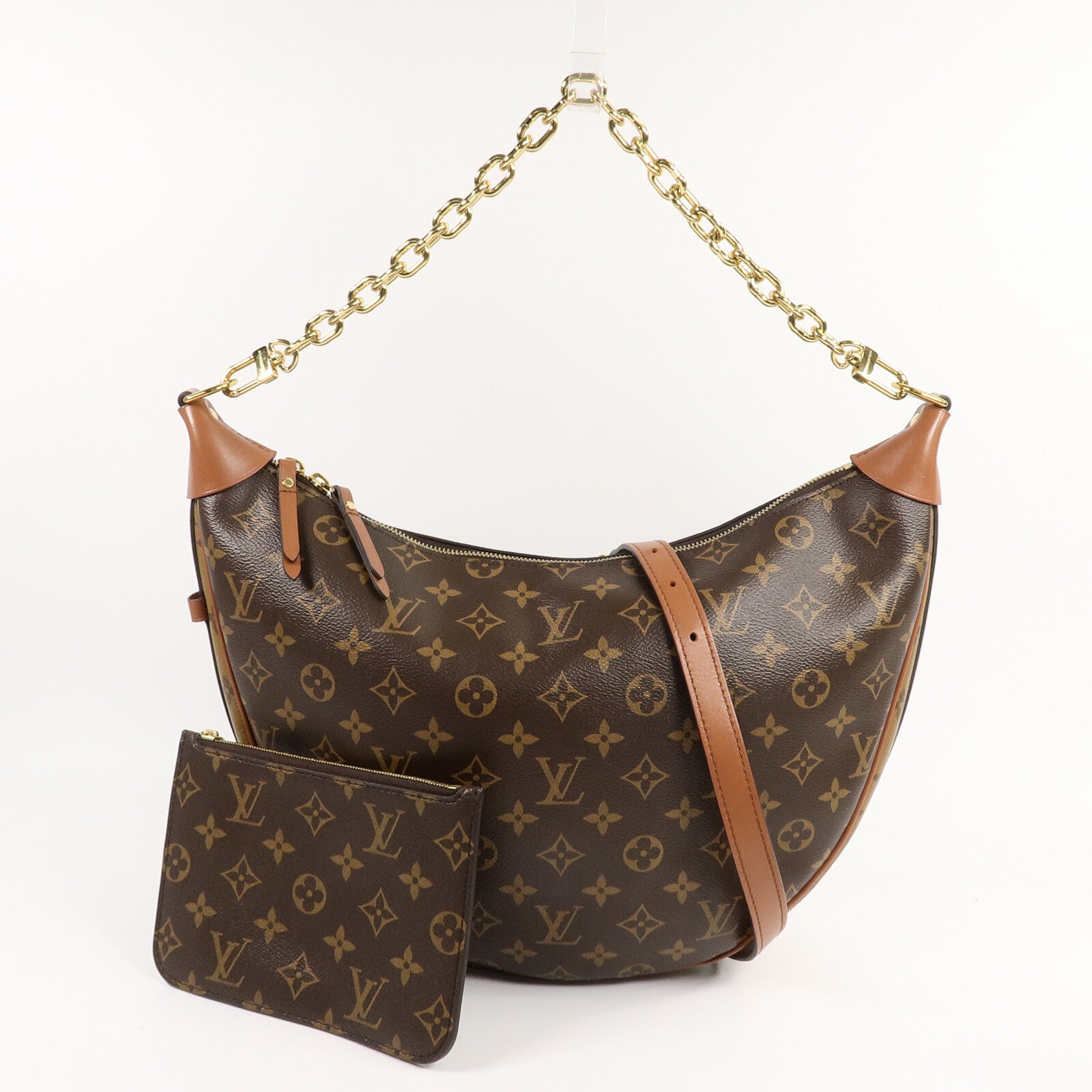 LOUIS VUITTON Monogram Reverse Loop Hobo手挽肩背兩用袋