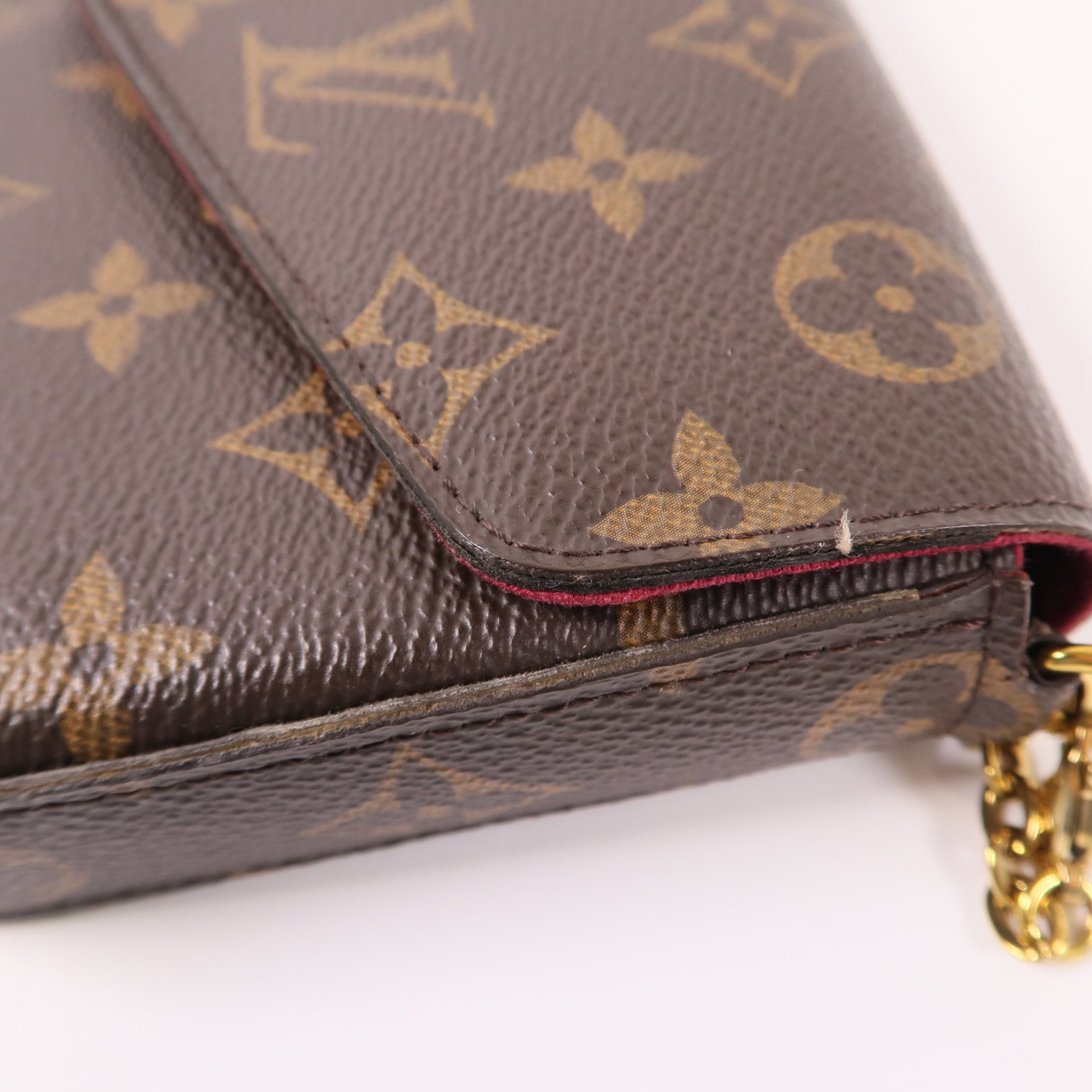 LOUIS VUITTON LV GHW Pochette Felicie Chain Shoulder Bag M61276 Monogram Brown