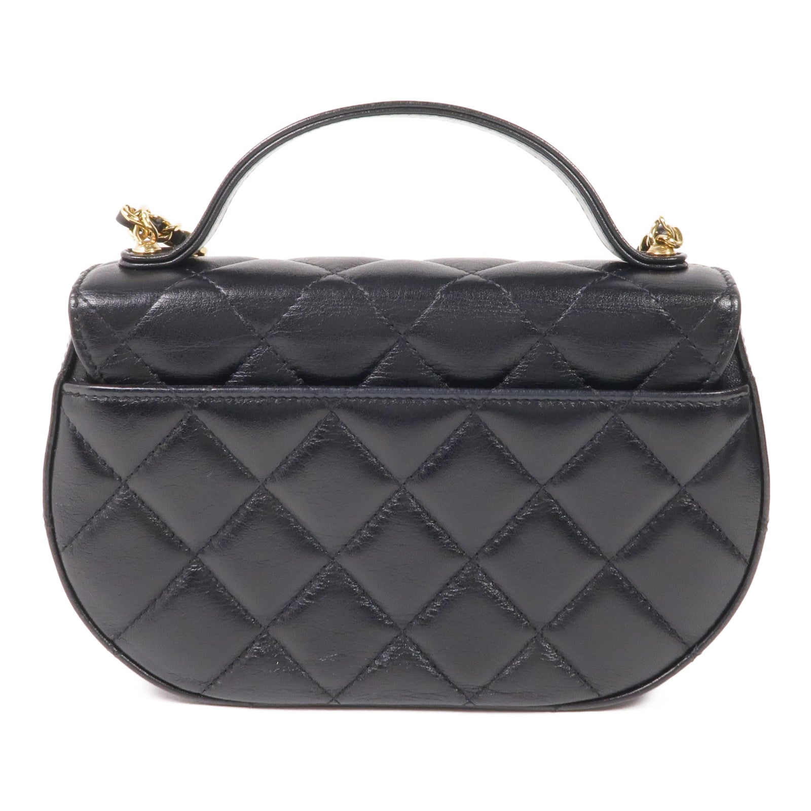 CHANEL 牛皮皮革2 Way Shoulder金扣手挽肩背兩用袋