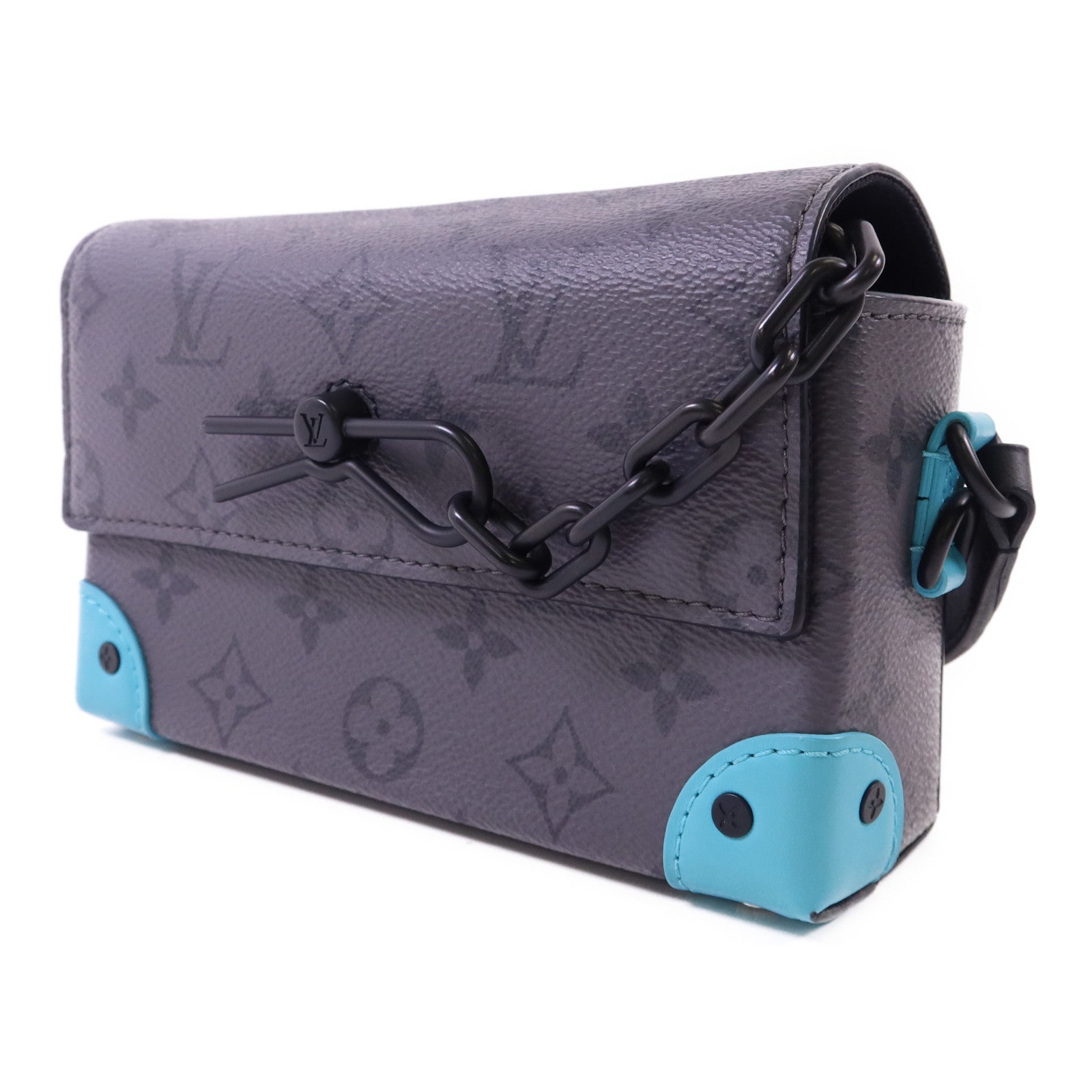 LOUIS VUITTON Monogram Eclipse Reverse Steamer Wearable Wallet肩背袋
