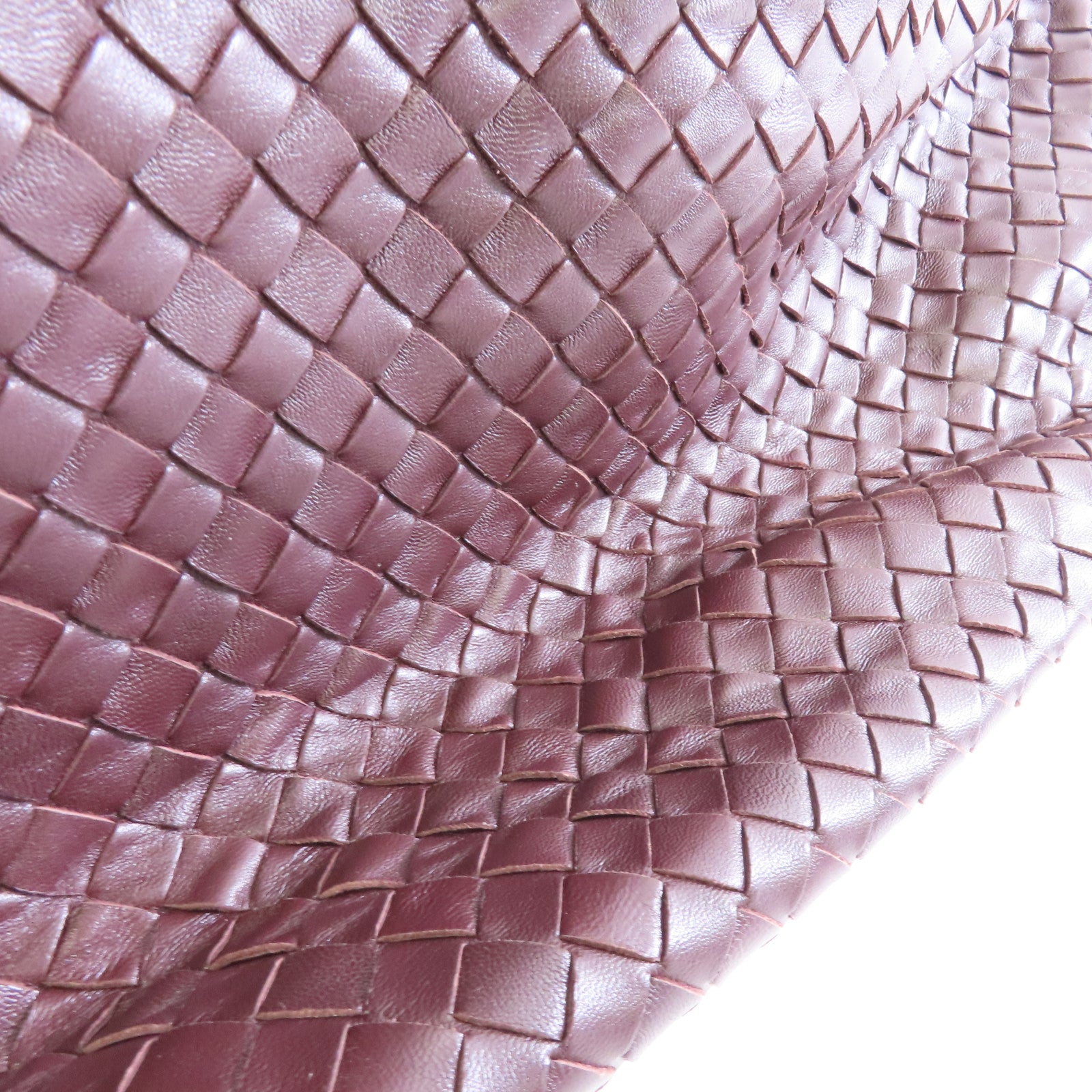 BOTTEGA VENETA 織紋皮革Handbag手挽袋棕色