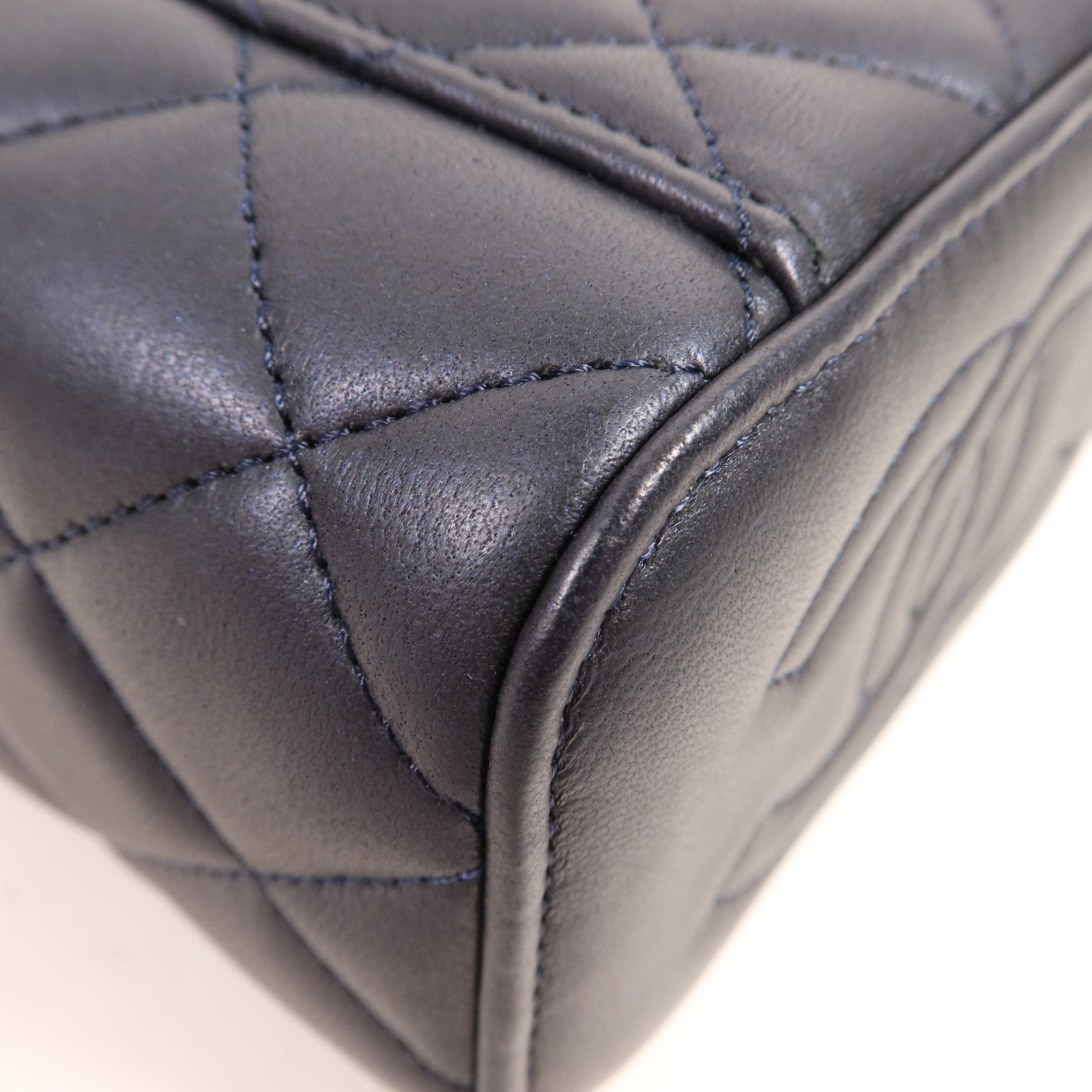 CHANEL 羊皮皮革Vanity Case金扣手挽肩背兩用袋