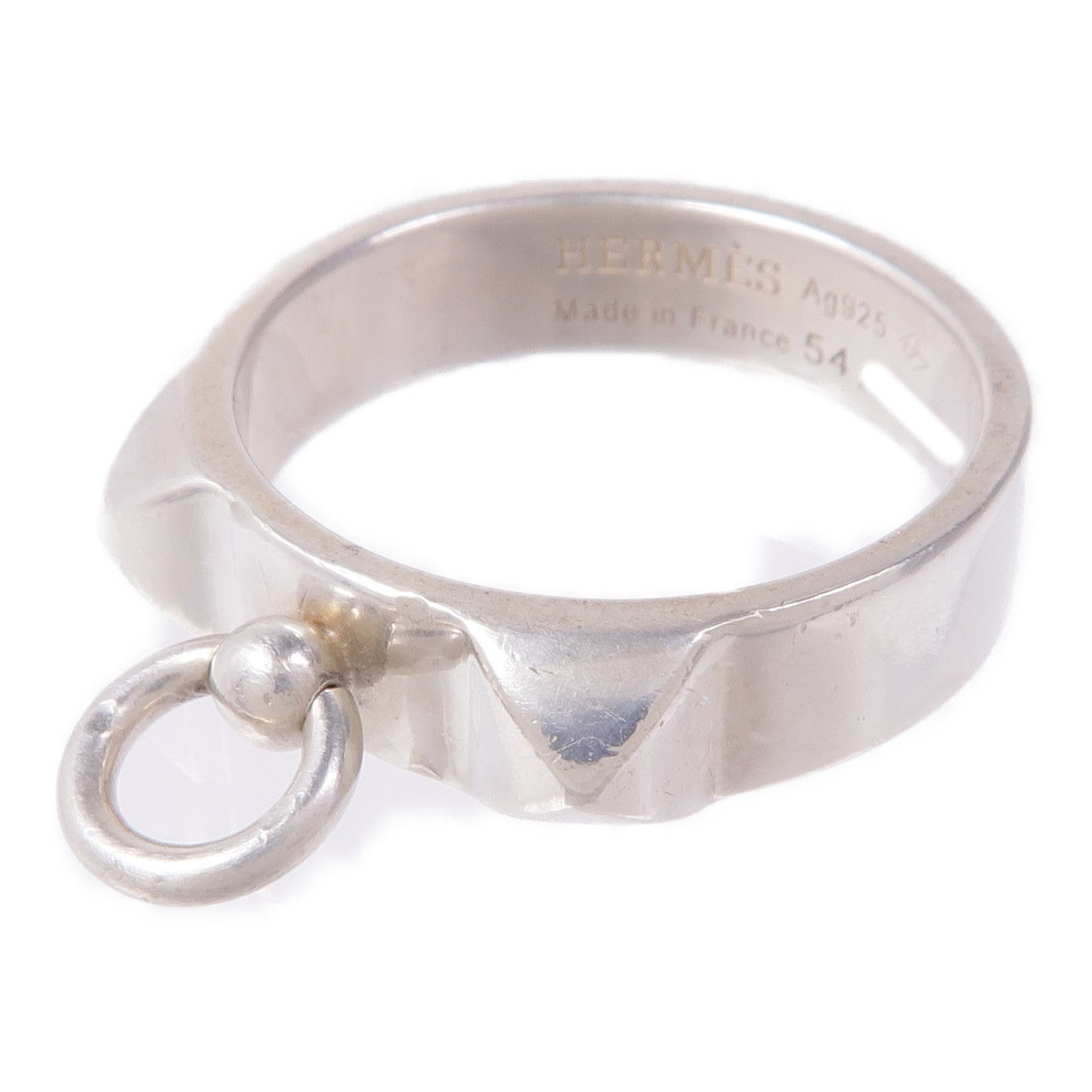 HERMES 925純銀Collier De Chien戒指US#6.75Hermes#54