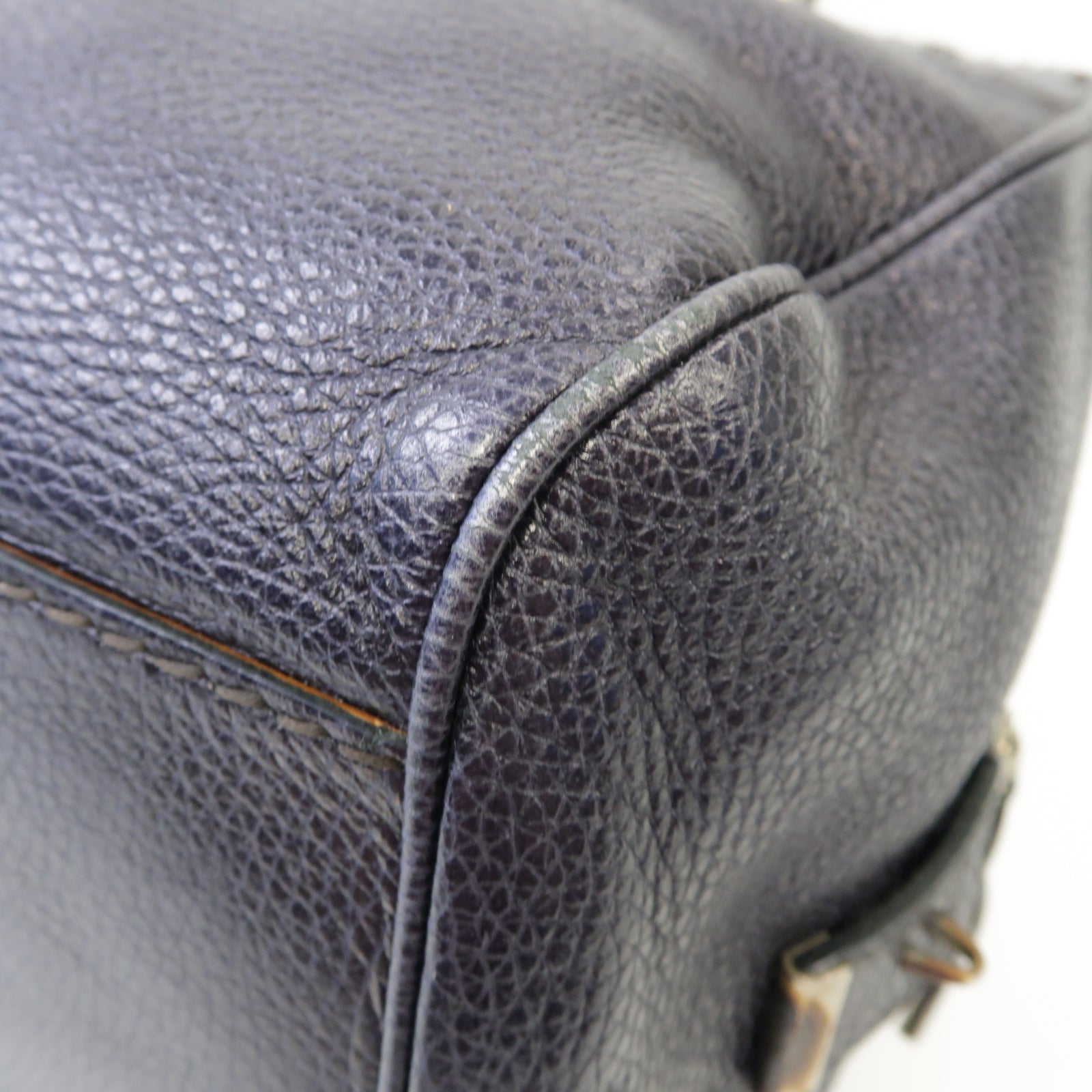 TOD’S 【激減優惠】牛皮皮革Handbag手挽袋深藍色