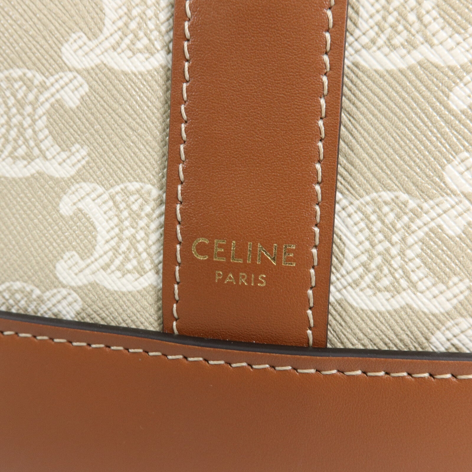CELINE 塗層帆布Triomphe Small Bucket Bag肩背袋