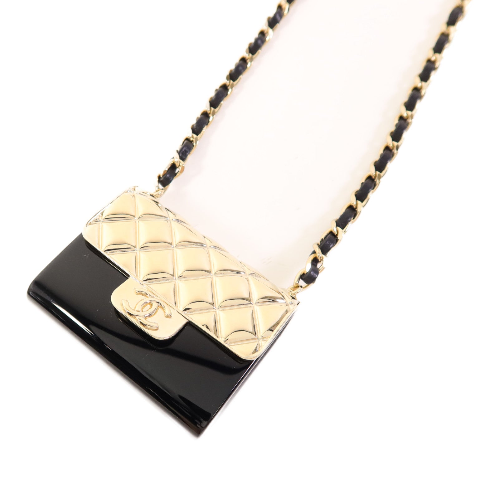CHANEL PVC/金屬Handbag Necklace項鍊