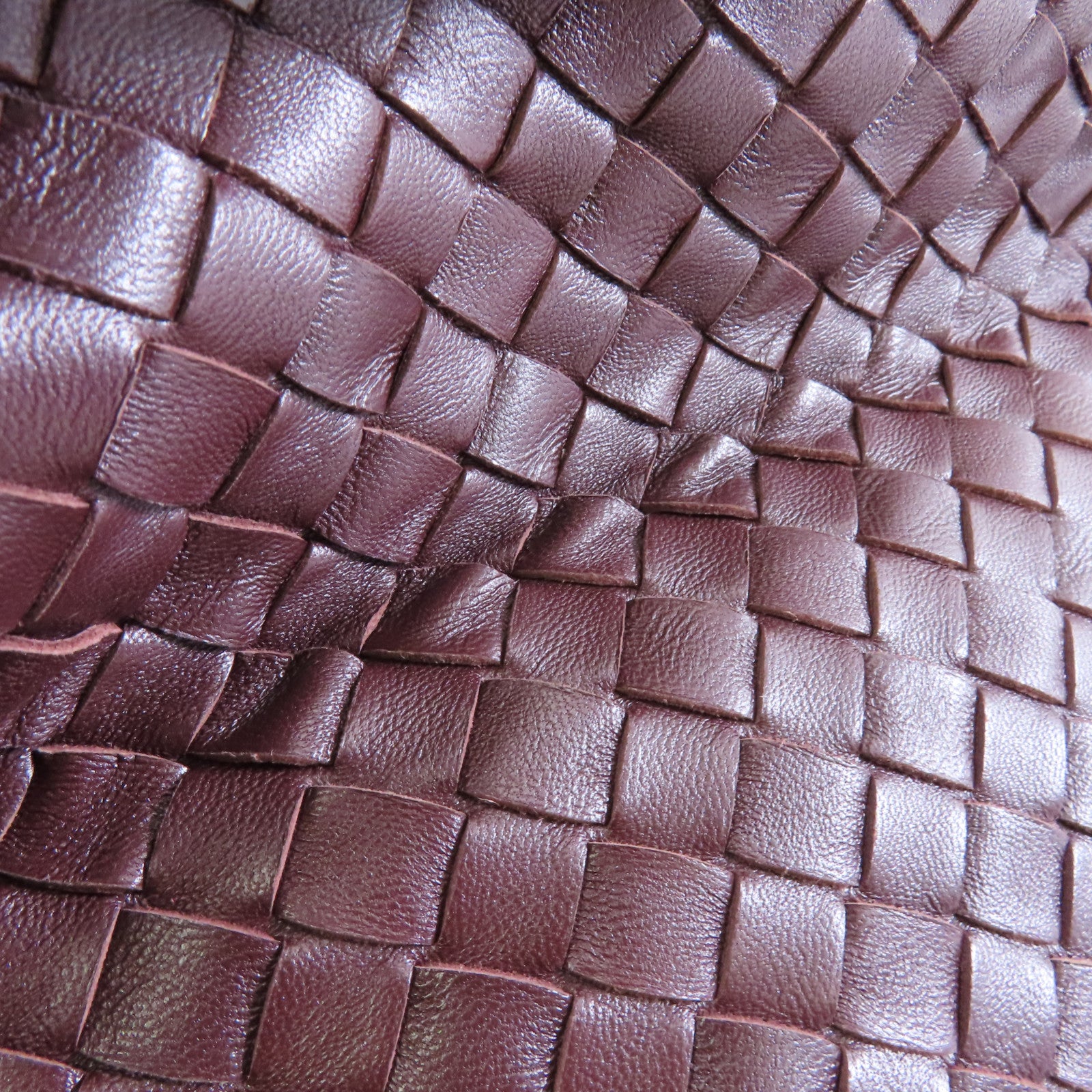 BOTTEGA VENETA 織紋皮革Handbag手挽袋棕色