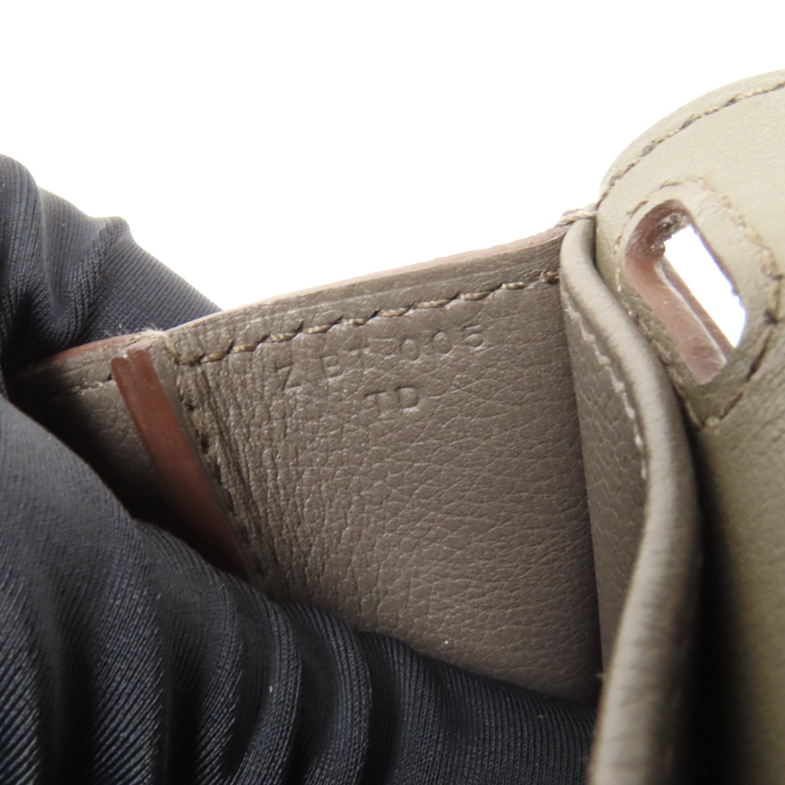 HERMES Evercolor皮革Halzan 25金扣手挽肩背兩用袋Etain