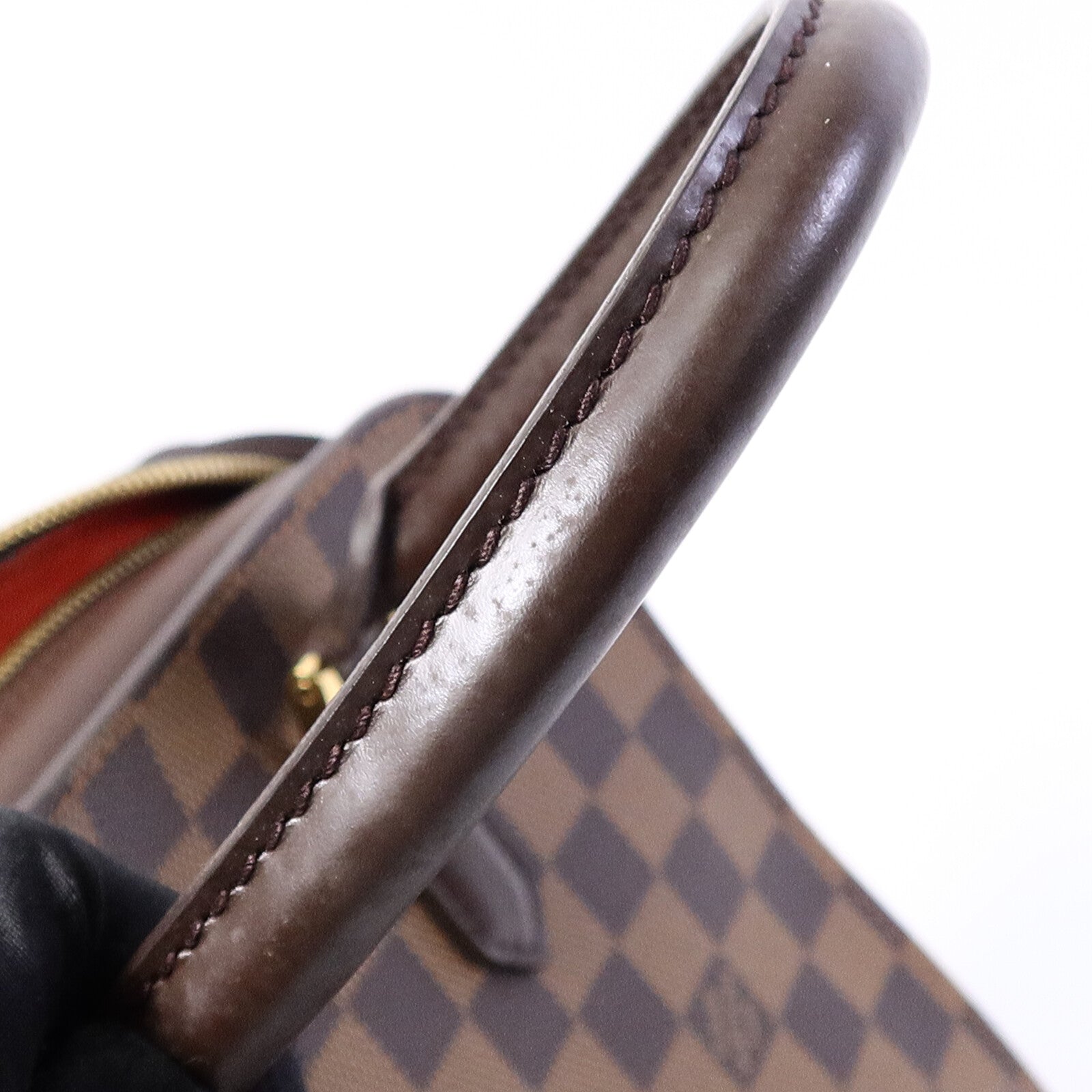 LOUIS VUITTON Damier Triana金扣手挽袋