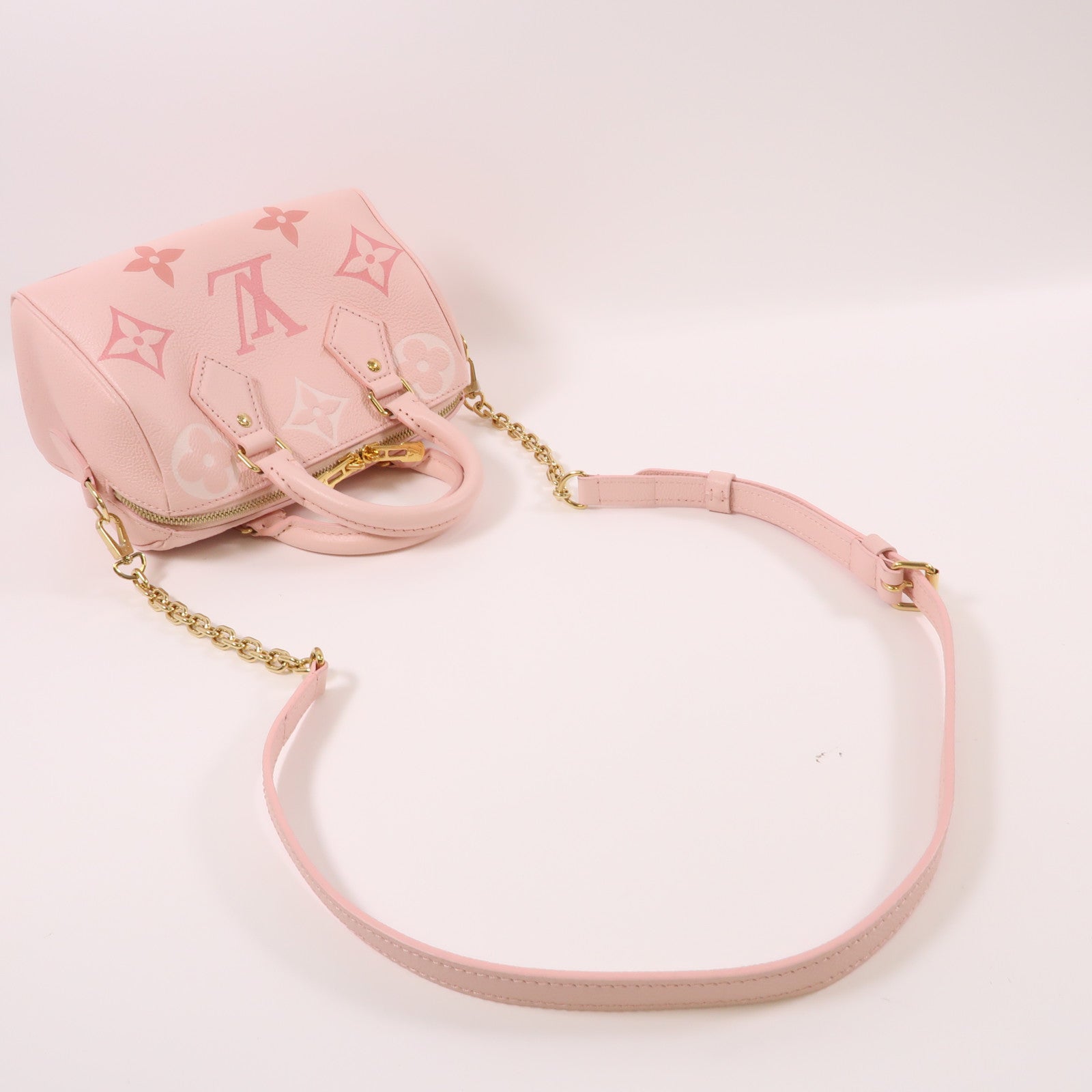 LOUIS VUITTON Monogram Empreinte Speedy Bandouliere 20金扣手挽肩背兩用袋