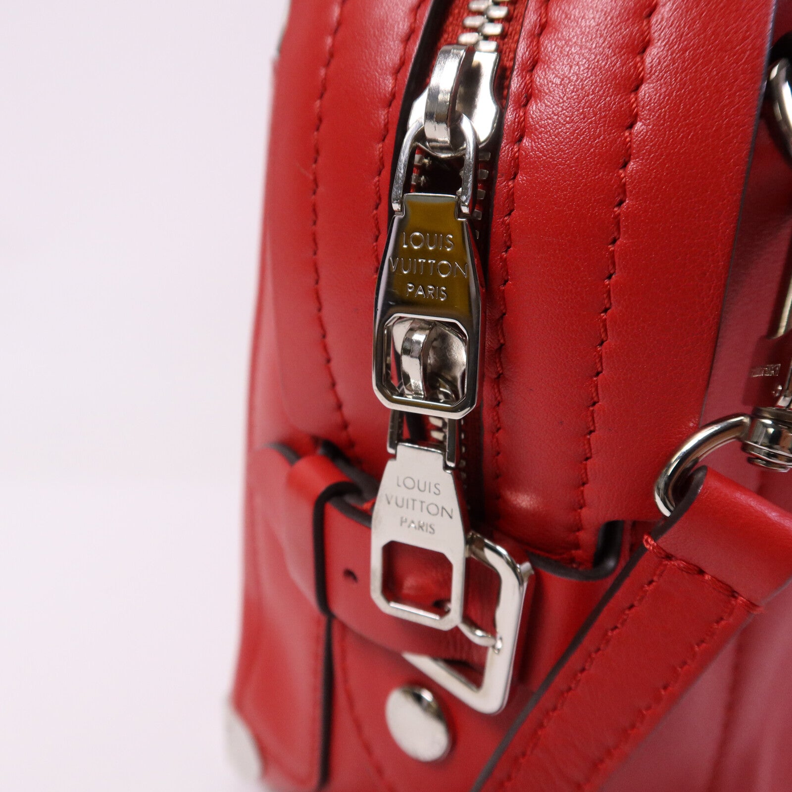 LOUIS VUITTON 牛皮皮革Garance銀扣手挽肩背兩用袋