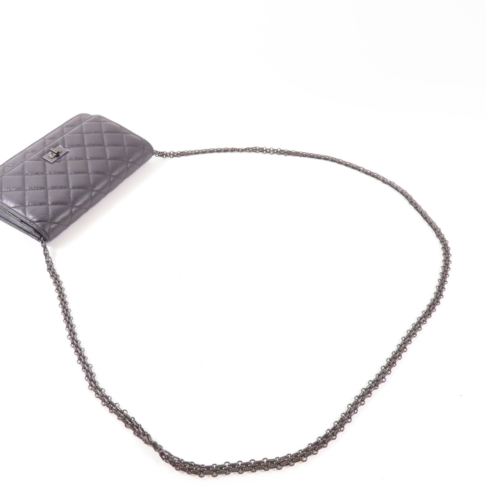 CHANEL 【激減優惠】牛皮皮革2.55 WOC Wallet On Chain鏈帶肩背袋