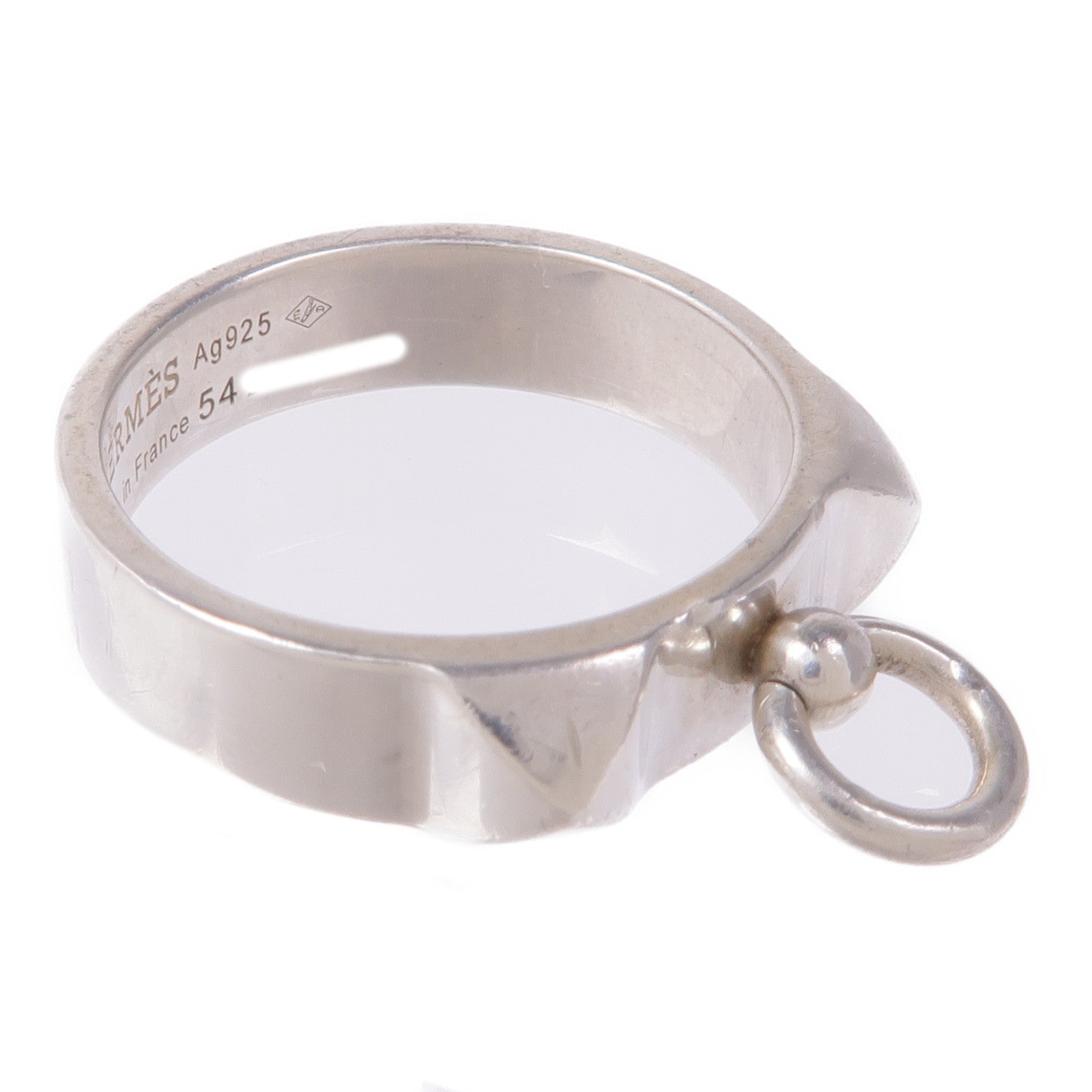 HERMES 925純銀Collier De Chien戒指US#6.75Hermes#54
