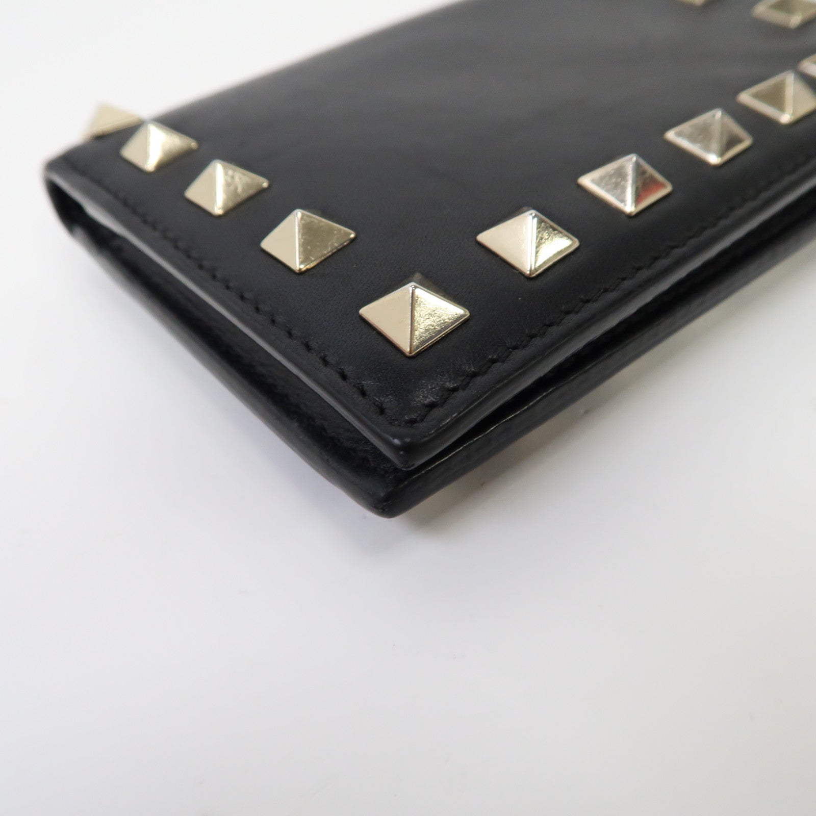 Valentino 牛皮皮革Rockstud Wallet錢包黑色