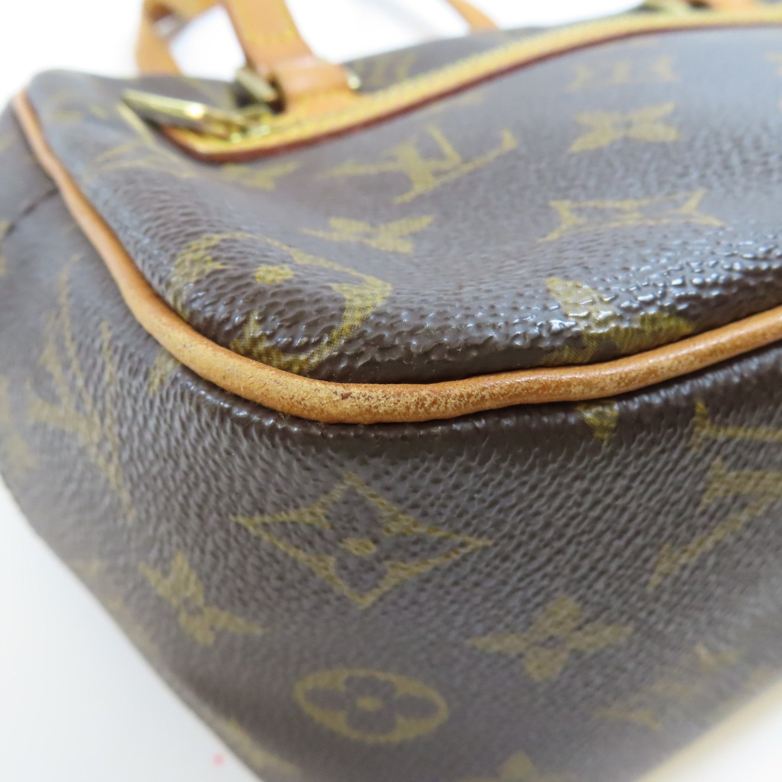 LOUIS VUITTON Monogram Cite金扣肩背袋棕色