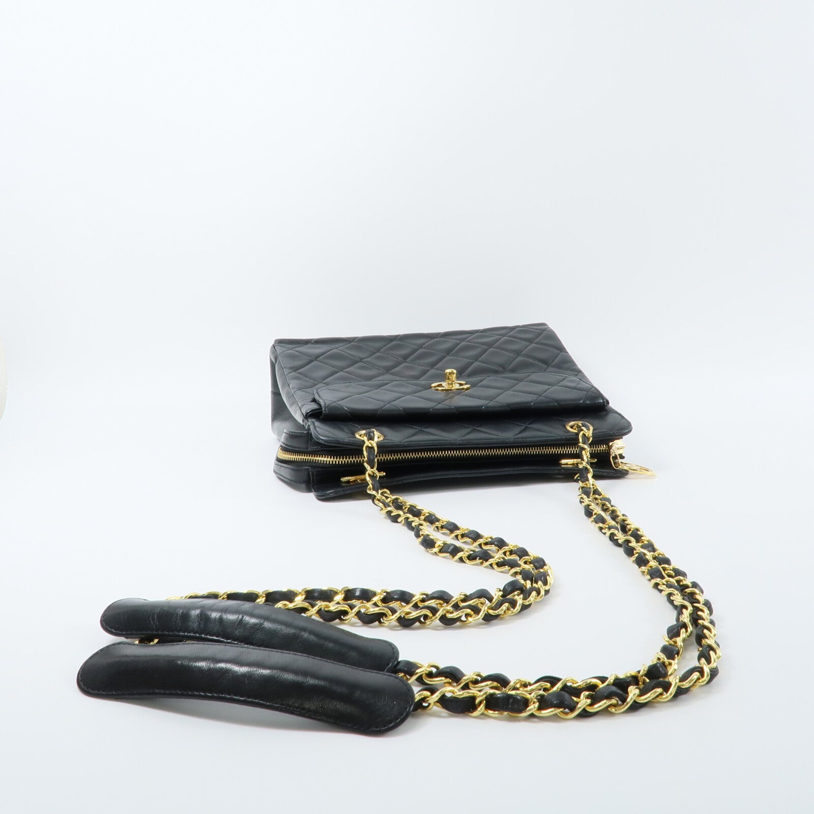 CHANEL 羊皮皮革Vintage Chain Shoulder Bag鏈帶肩背袋