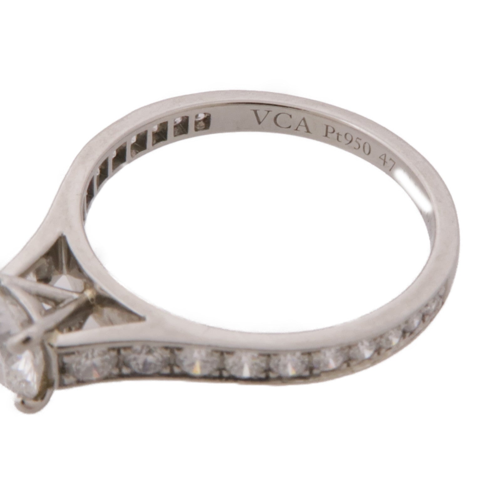 Van Cleef & Arpels【激減優惠】 PT950鉑金Romance Solitaire Ring鑽石戒指US#4.25