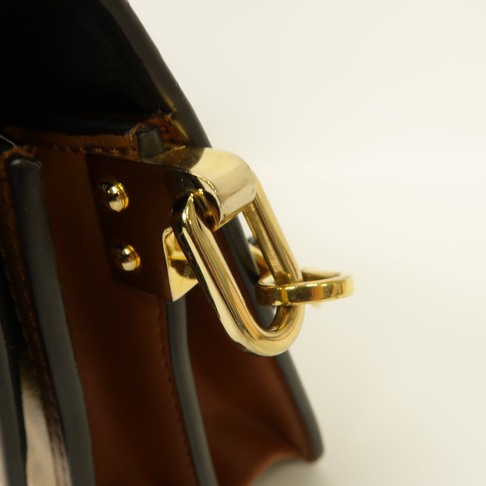 LOUIS VUITTON 【激減優惠】Monogram Reverse Mini Dauphine金扣肩背袋棕色