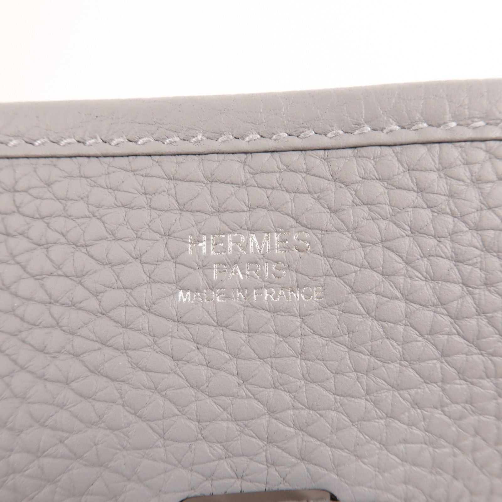 HERMES Clemence皮革Evelyne PM 肩背袋Bleu Brume