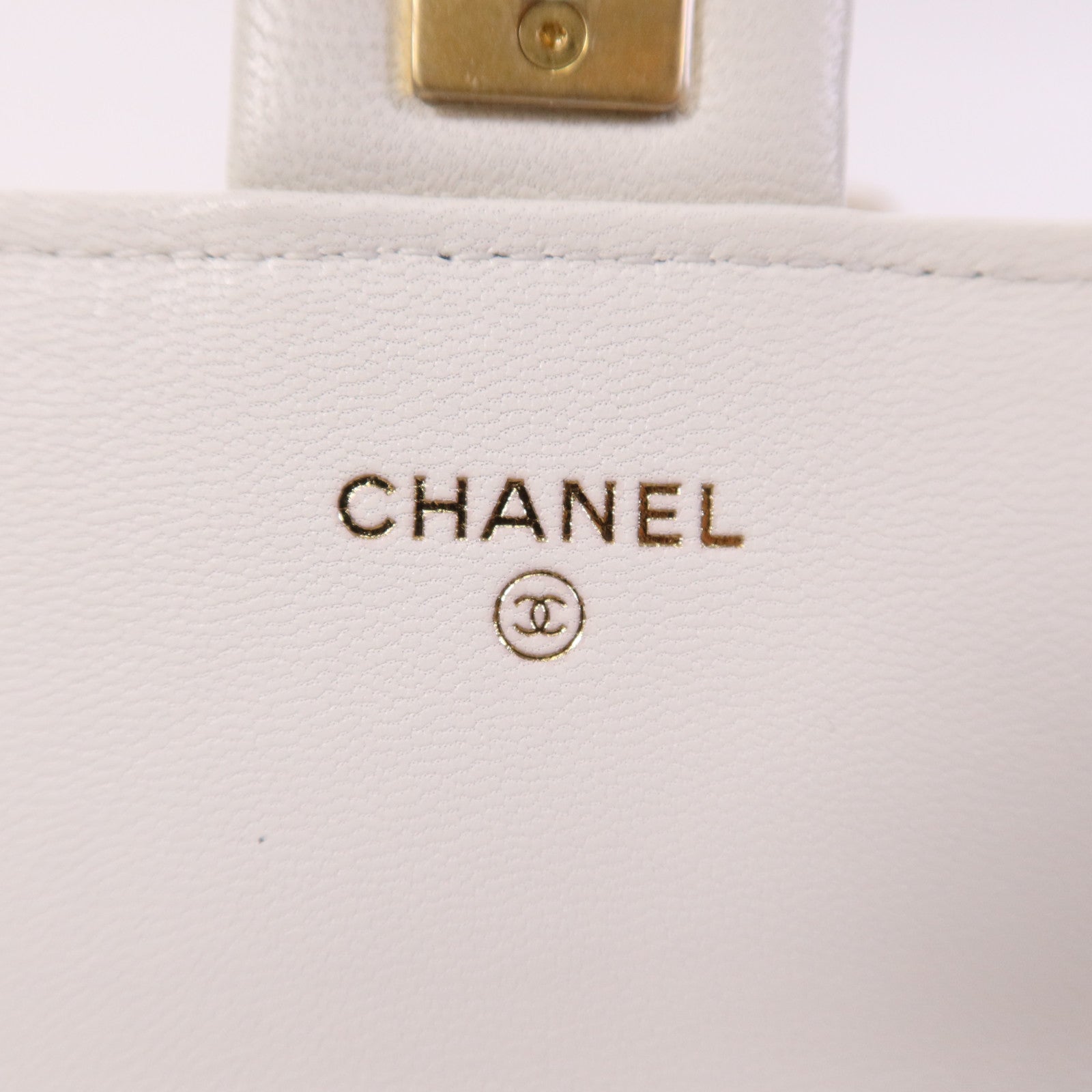 CHANEL 羊皮皮革WOC Wallet On Chain金扣鏈帶肩背袋
