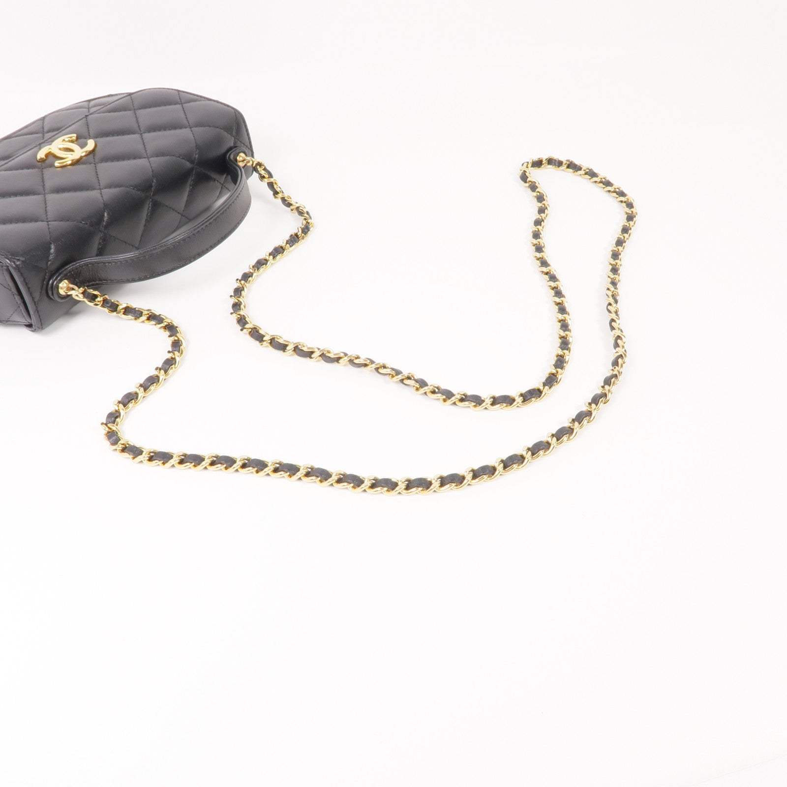 CHANEL 牛皮皮革2 Way Shoulder金扣手挽肩背兩用袋
