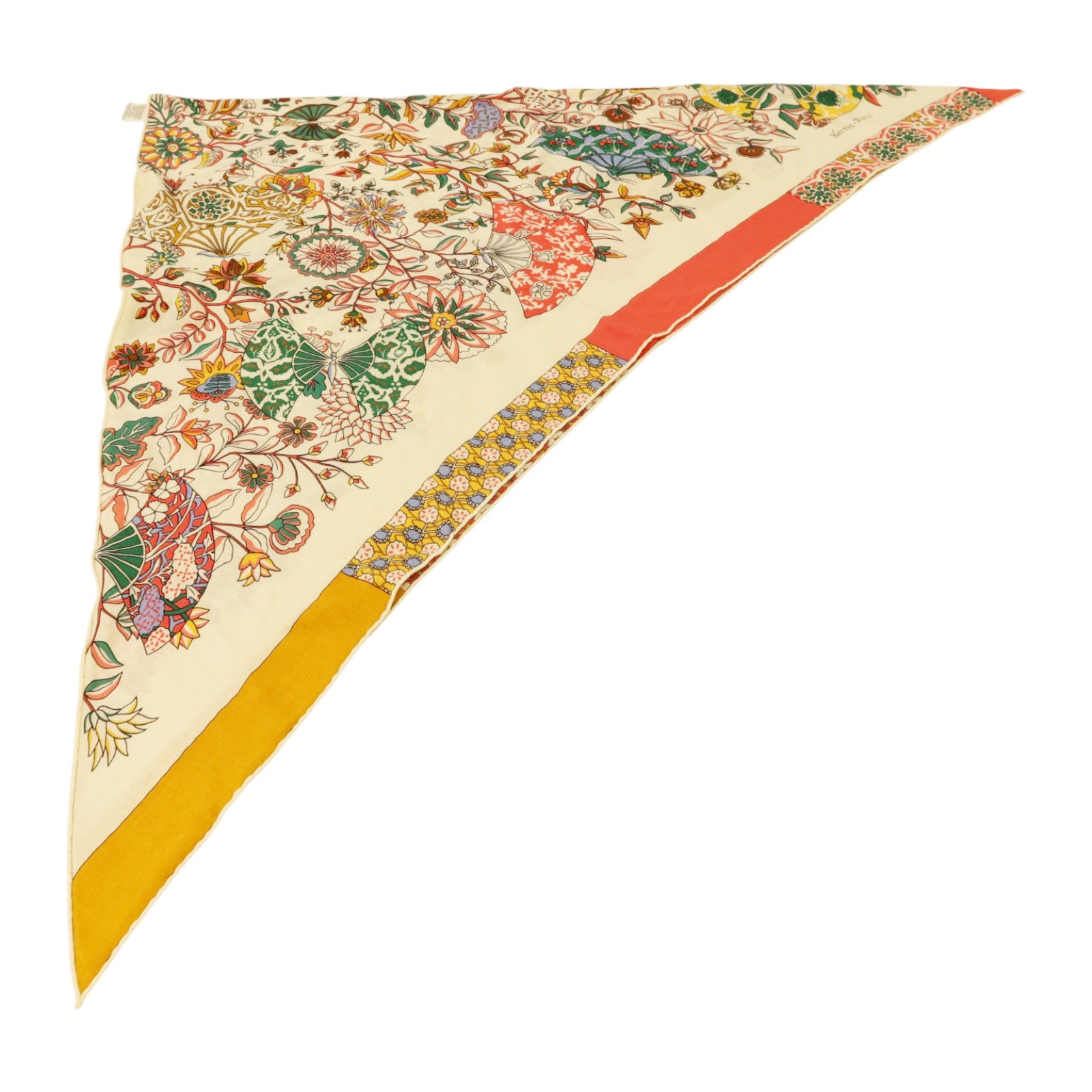 HERMES 羊毛/絲質Giant Triangle Scarf 208x99絲巾